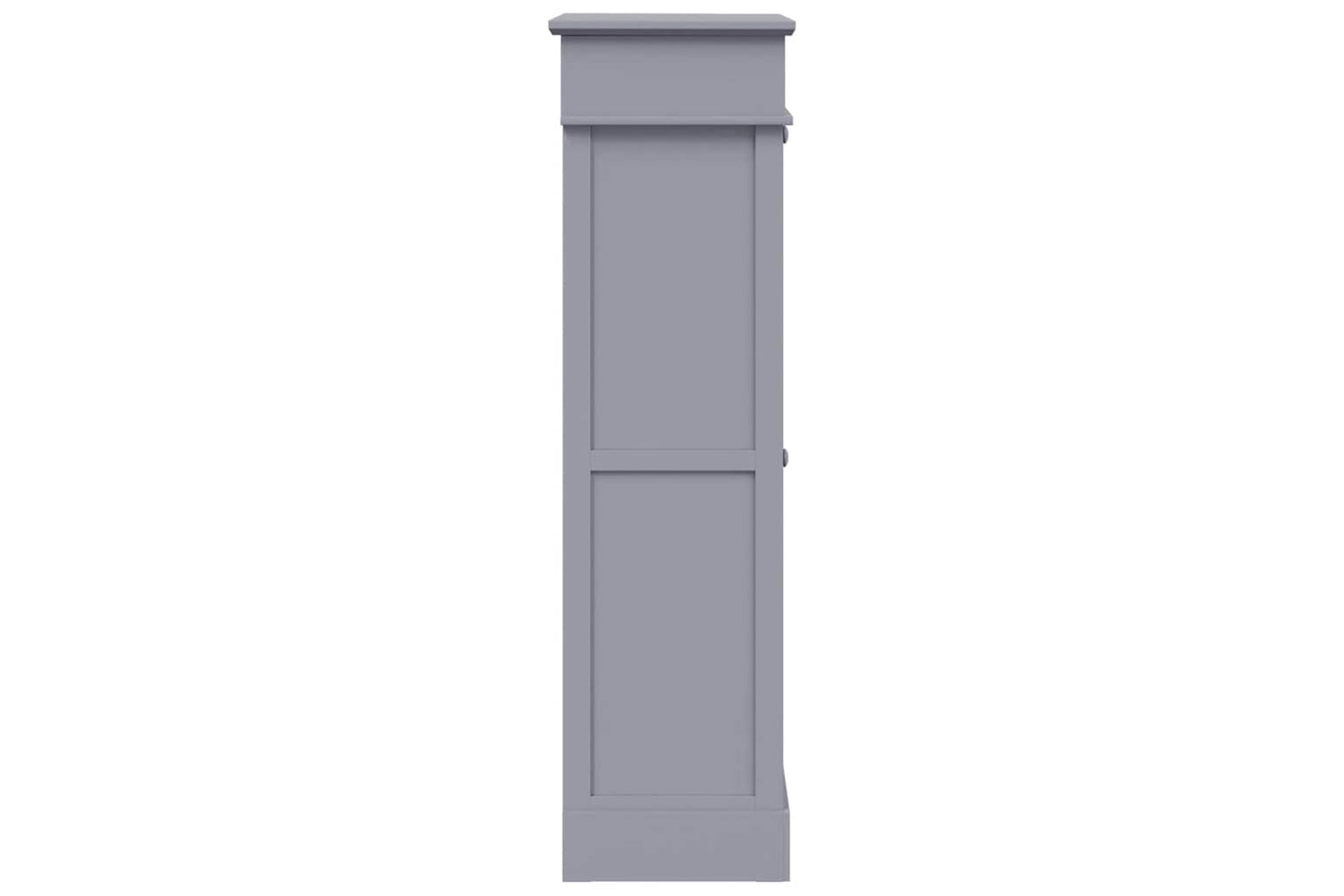vidaXL 284090 Shoe Cabinet Grey 50x28x98cm Paulownia Wood-4