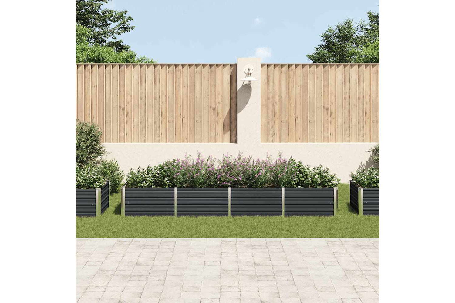 vidaXL 45729 Garden Raised Bed Anthracite 320x80x45cm Galvanised Steel-2