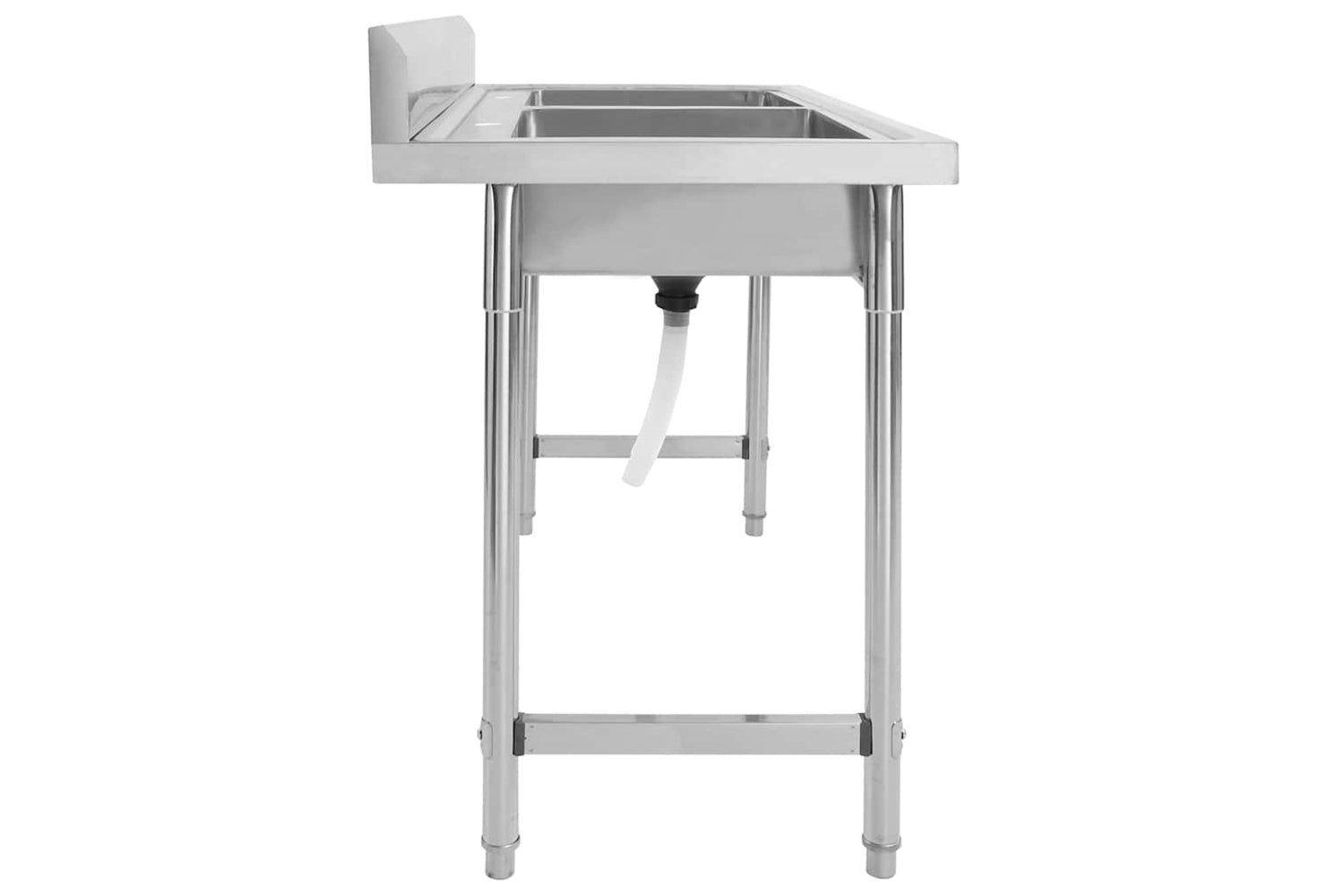 Vidaxl 144291 Kitchen Sink Double Basin Stainless Steel-4