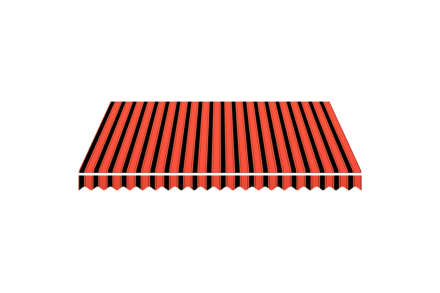 vidaXL Awning Top Sunshade Canvas Orange And Brown 300x250cm-2