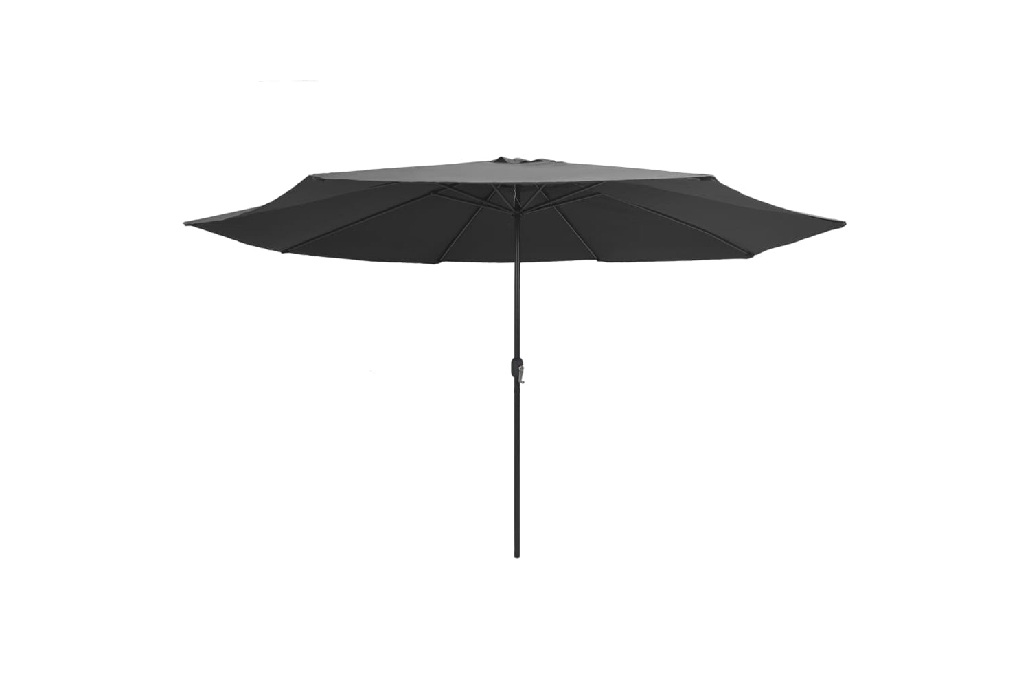 vidaXL Outdoor Parasol With Metal Pole 390cm Anthracite-2