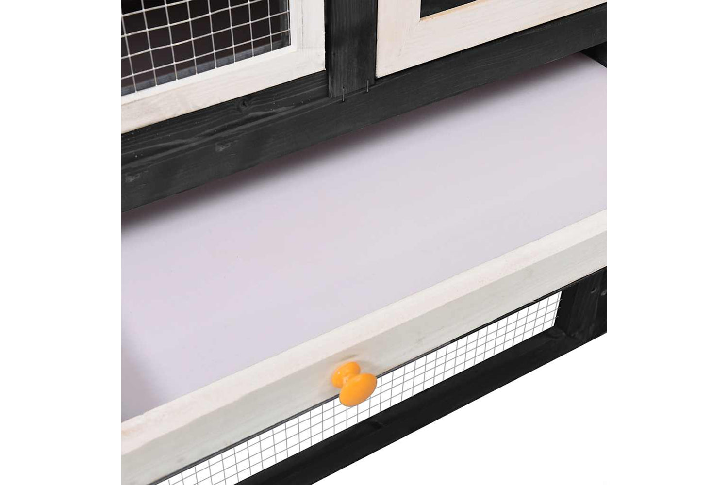 vidaXL 170869 Rabbit Hutch Grey And White 140x63x120cm Solid Firwood-9