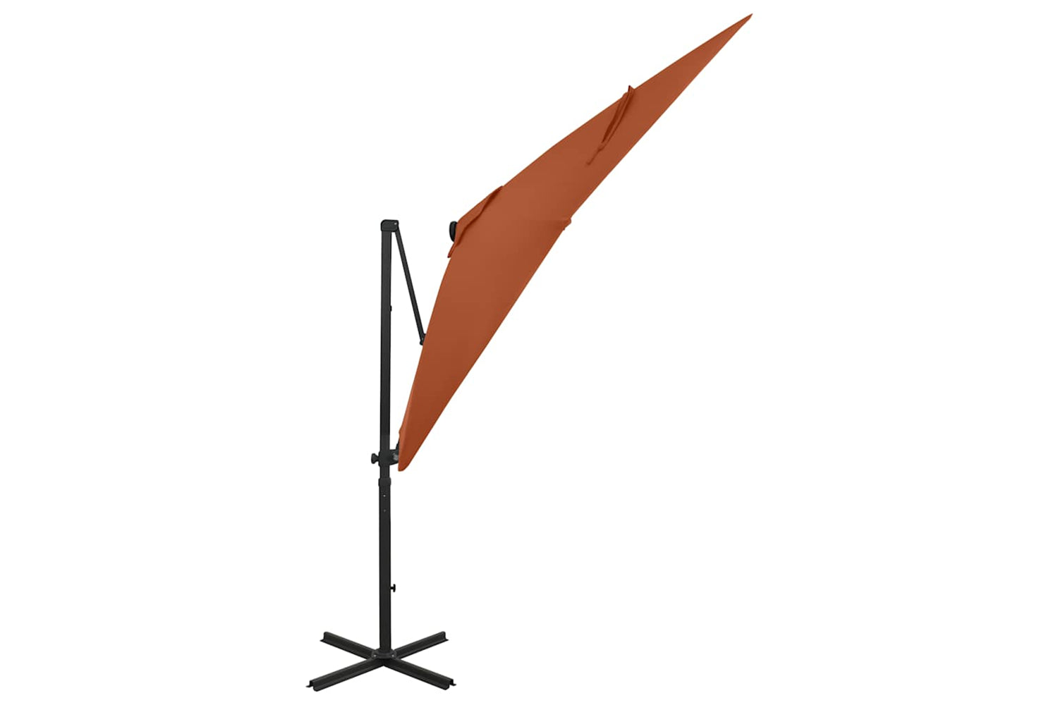 Vidaxl 312327 Cantilever Umbrella With Pole And Led Lights Terracotta 250 Cm-2