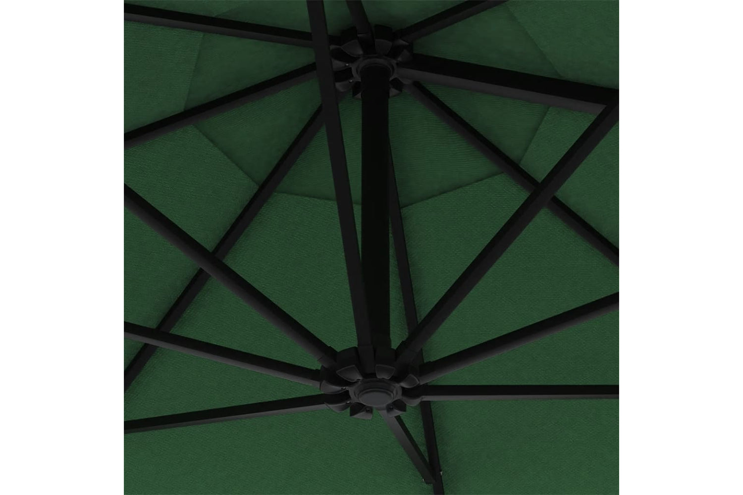 vidaXL Wall-mounted Parasol With Metal Pole 300cm Green-7