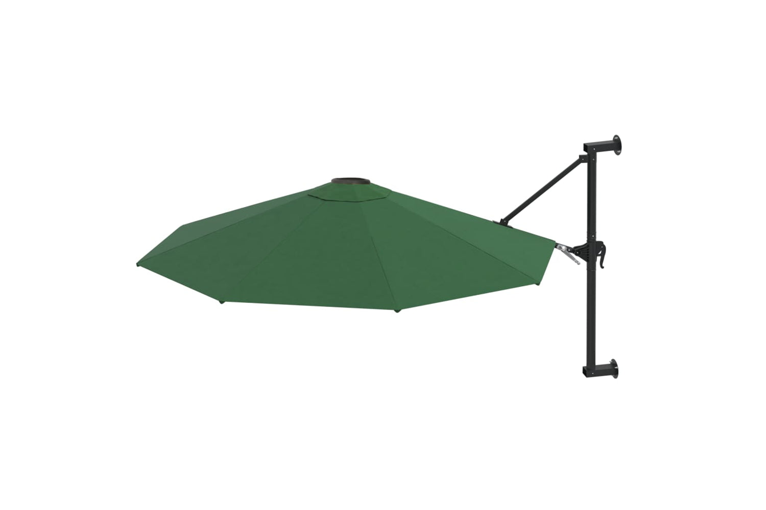 vidaXL Wall-mounted Parasol With Metal Pole 300cm Green-2