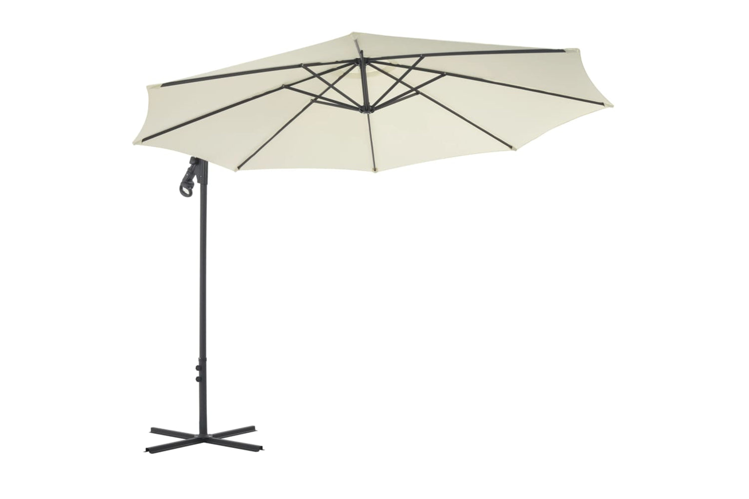 vidaXL 44874 Cantilever Umbrella With Steel Pole 300cm Sand-2