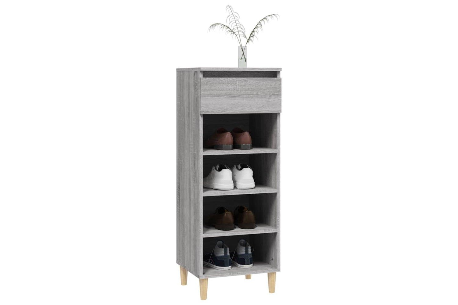 vidaXL 819778 Shoe Cabinet Grey Sonoma 40x36x105cm Engineered Wood-3