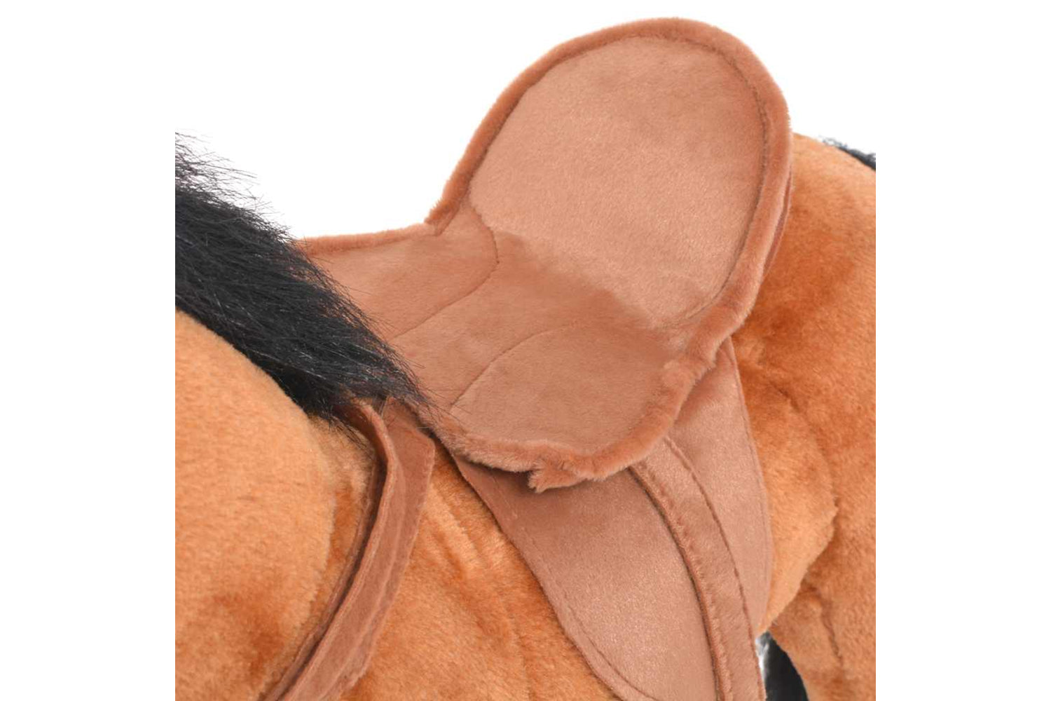 Vidaxl Standing Toy Horse Plush Brown-5