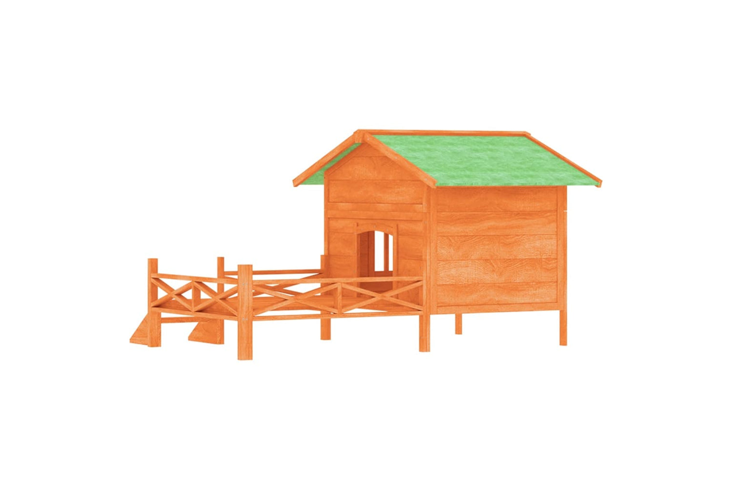 vidaXL 172270 Dog Kennel Brown 159x120x88.5cm Solid Wood Pine-5