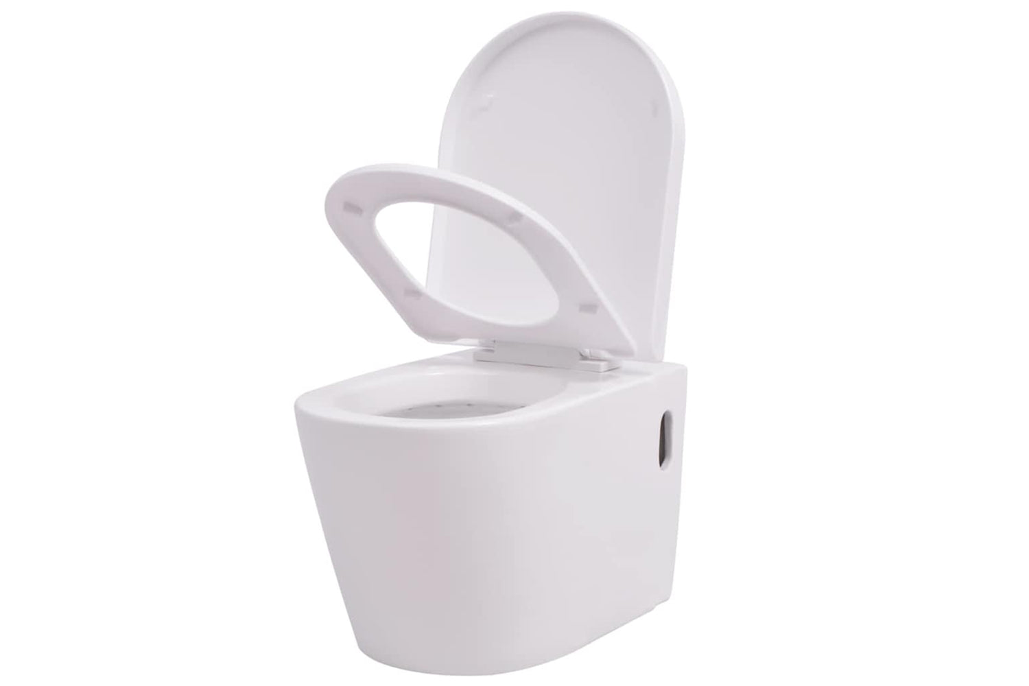 Vidaxl Wall Hung Toilet With Concealed Cistern Ceramic White-3