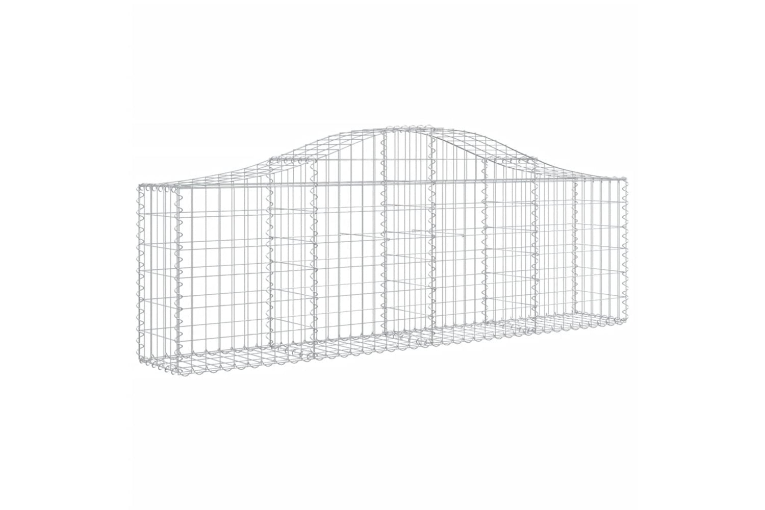vidaXL 3145392 Arched Gabion Baskets 6 Pcs 200x30x60/80cm Galvanised Iron-2