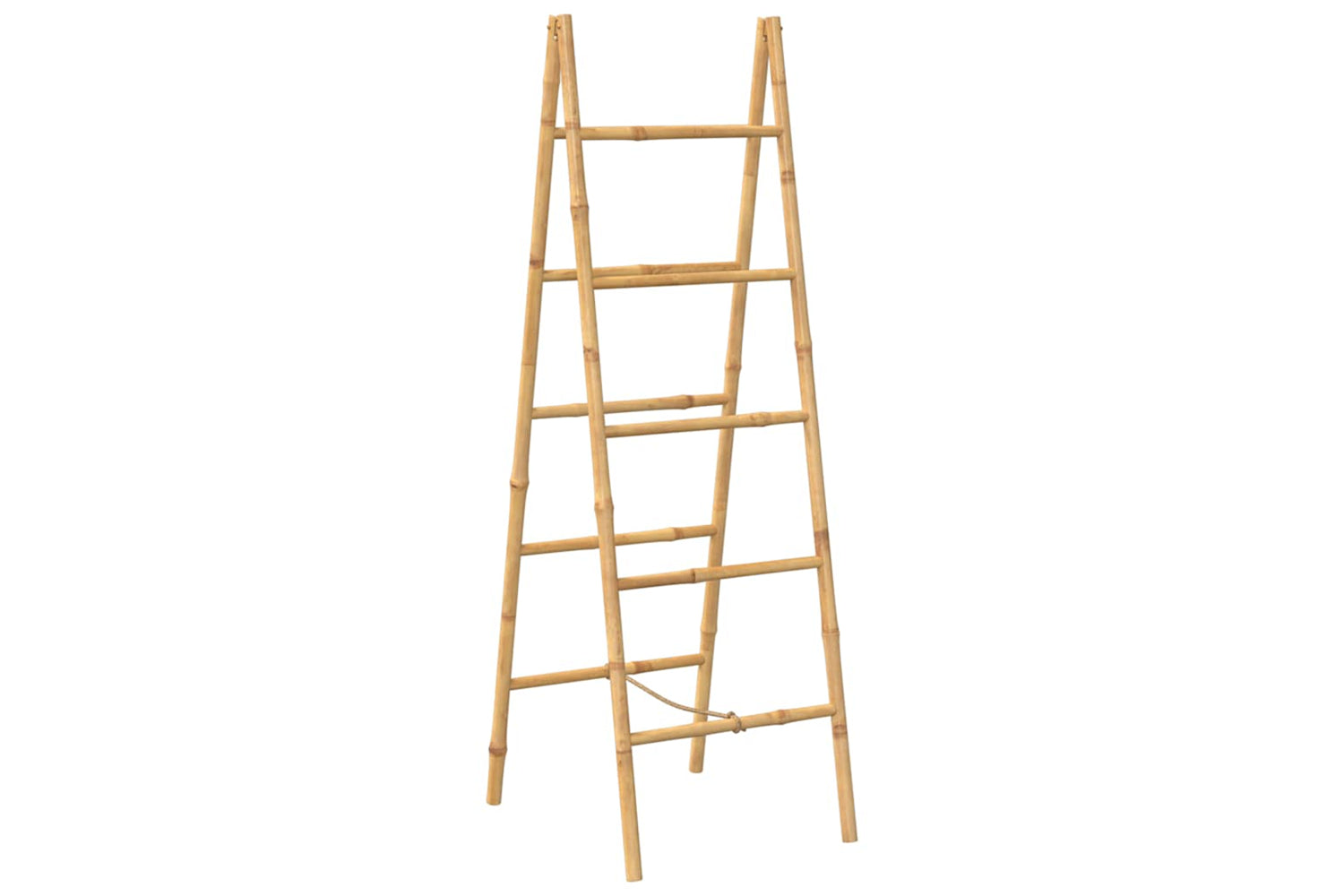 vidaXL 243714 Double Towel Ladder With 5 Rungs Bamboo 50x160cm-6