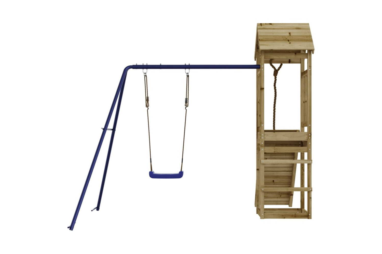 Vidaxl 3155815 Playhouse With Climbing Wall Swing Impregnated Wood Pine-7