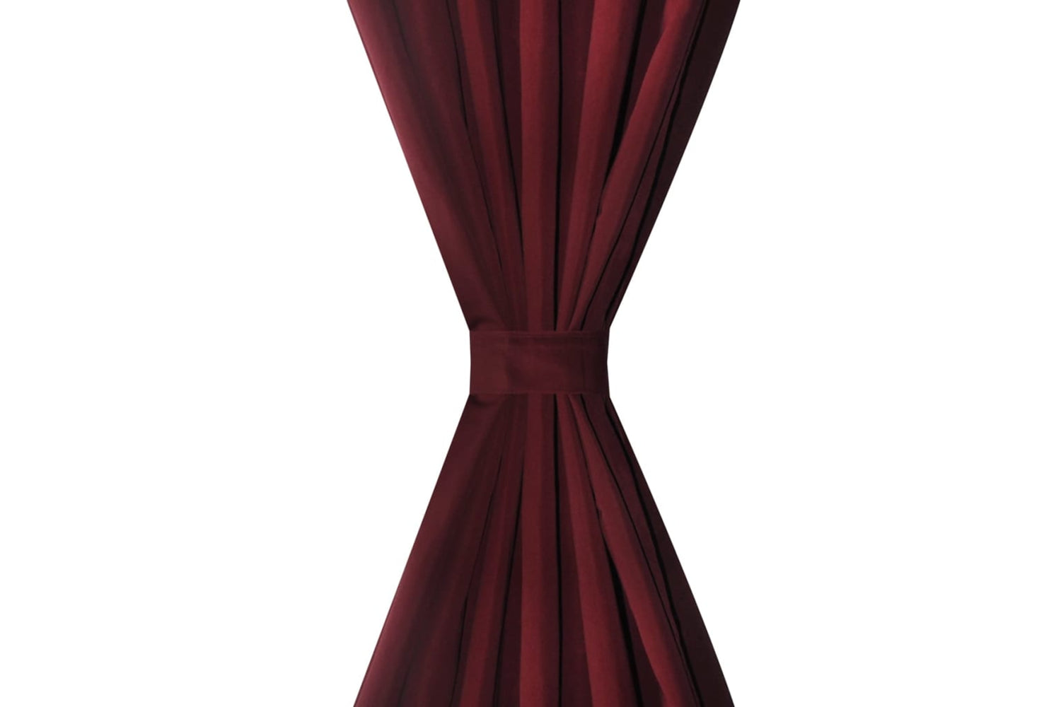vidaXL 130364 2 Pcs Bordeaux Micro-satin Curtains With Loops 140 X 245cm-3