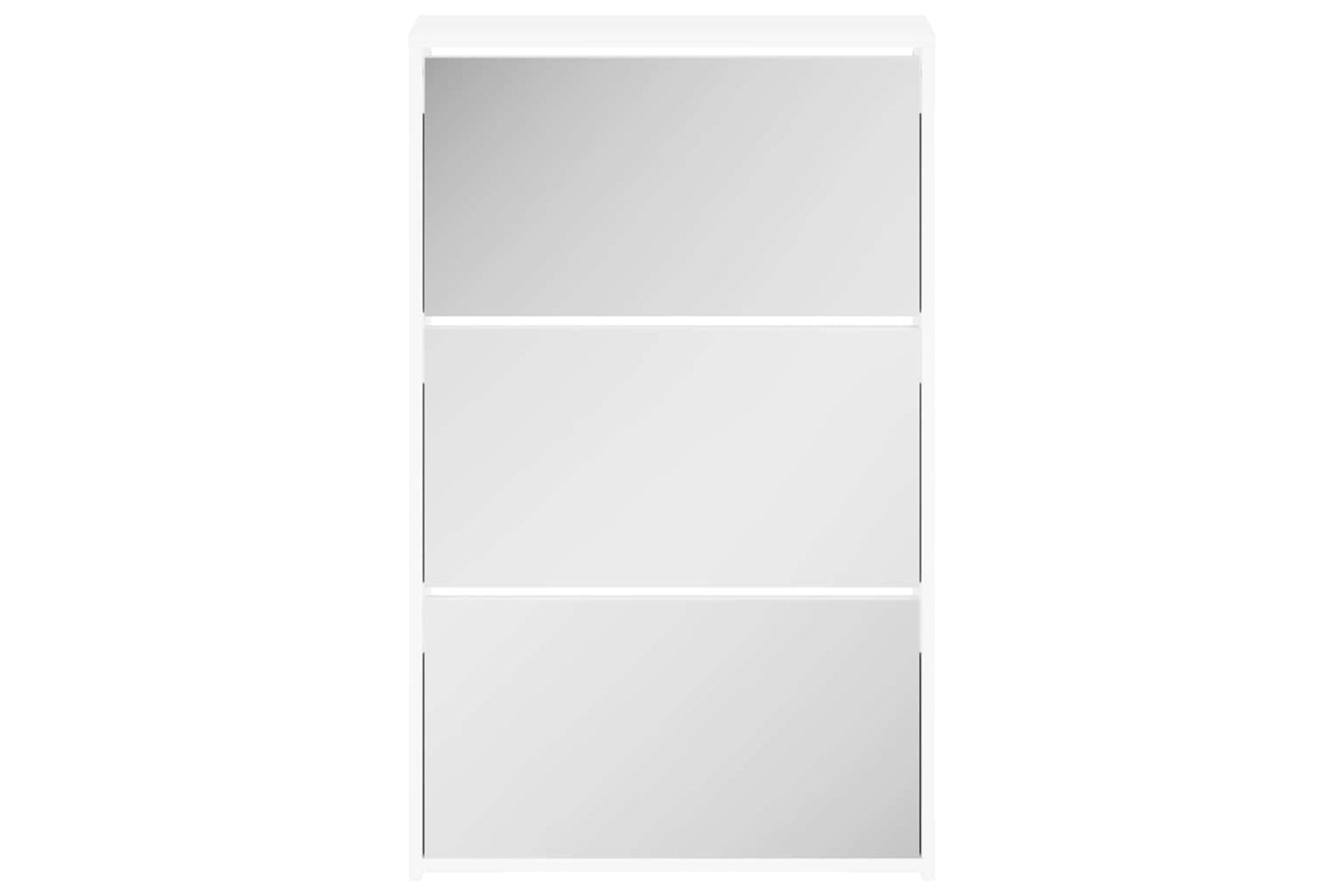 vidaXL 243048 Shoe Cabinet 3-layer Mirror White 63x17x102.5cm-3