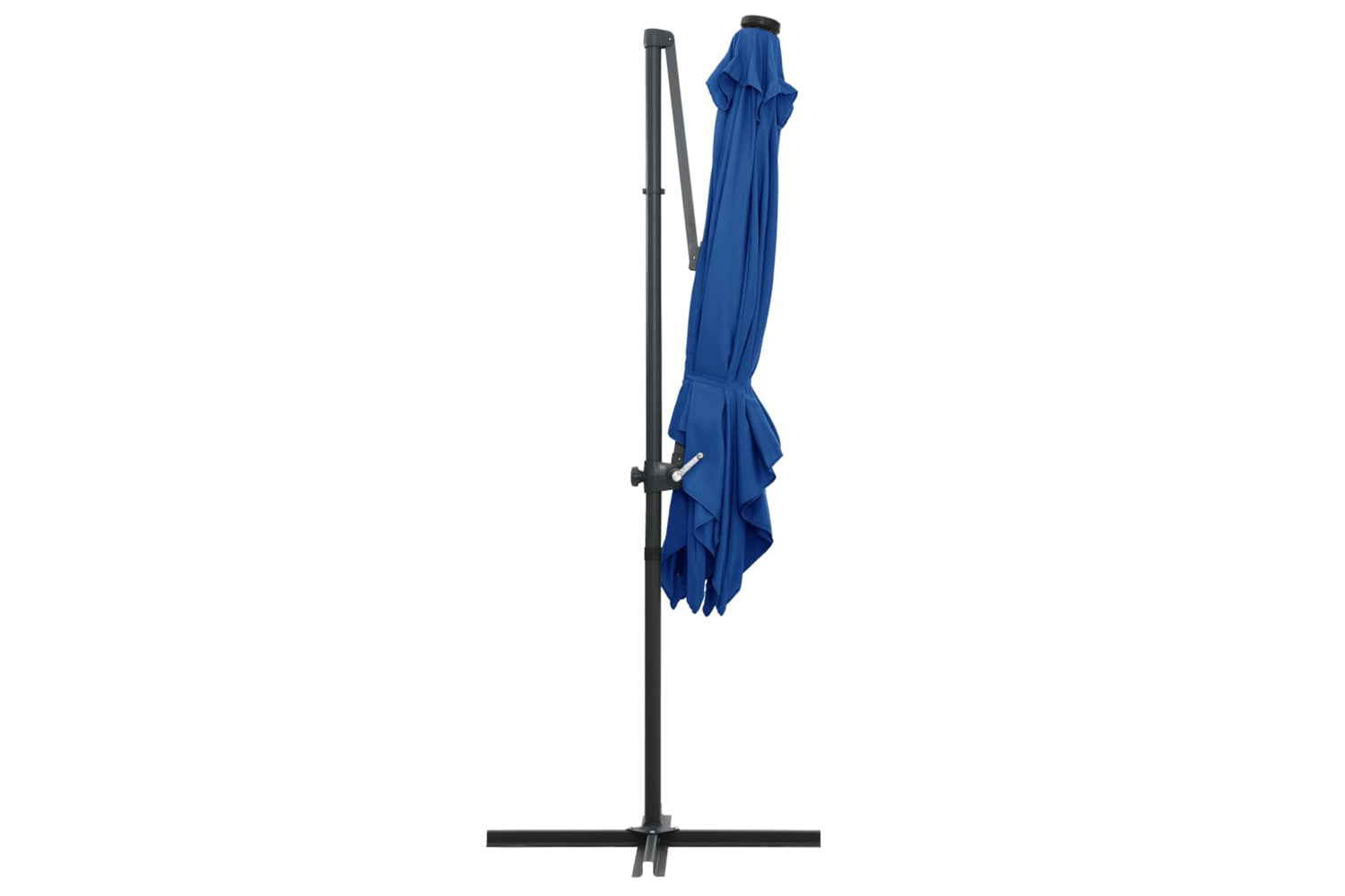Vidaxl 46997 Cantilever Umbrella With Led Lights And Steel Pole 250x250 Cm Azure Blue-5