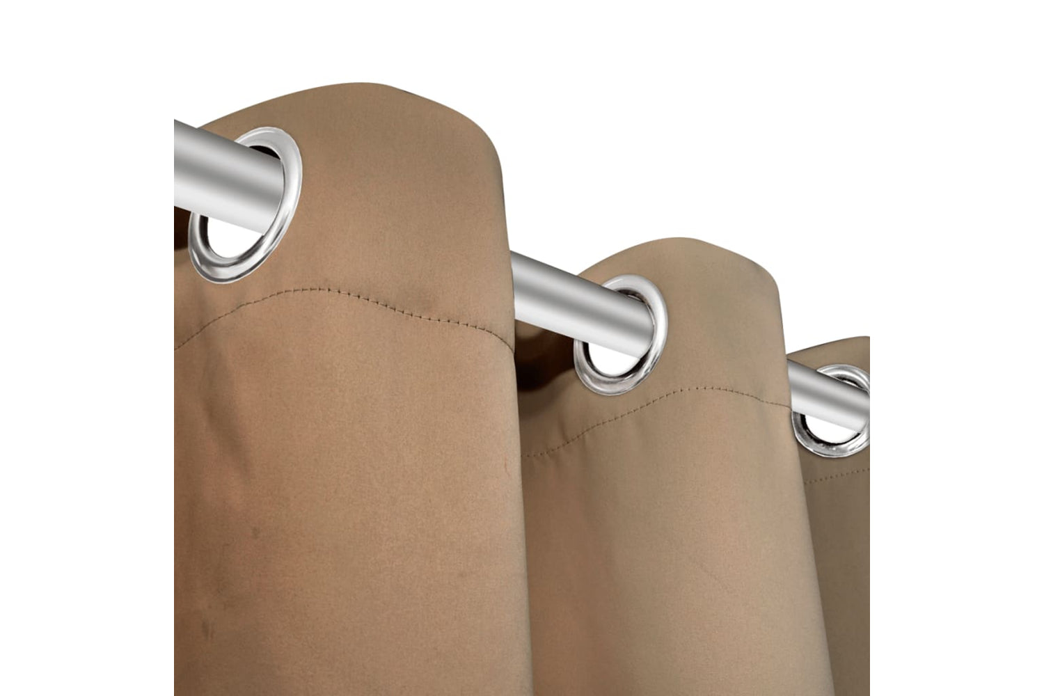 vidaXL 130373 2 Pcs Cream Blackout Curtains With Metal Rings 135 X 245cm-4