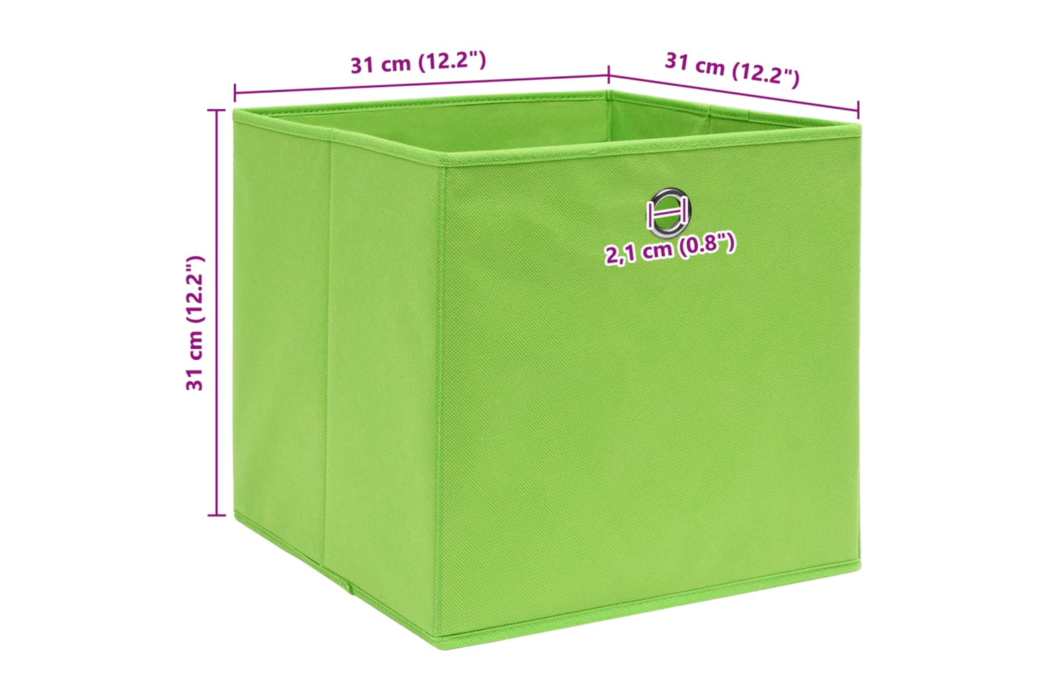 Vidaxl 288371 Storage Boxes 10 Pcs Green 32x32x32 Cm Fabric-5