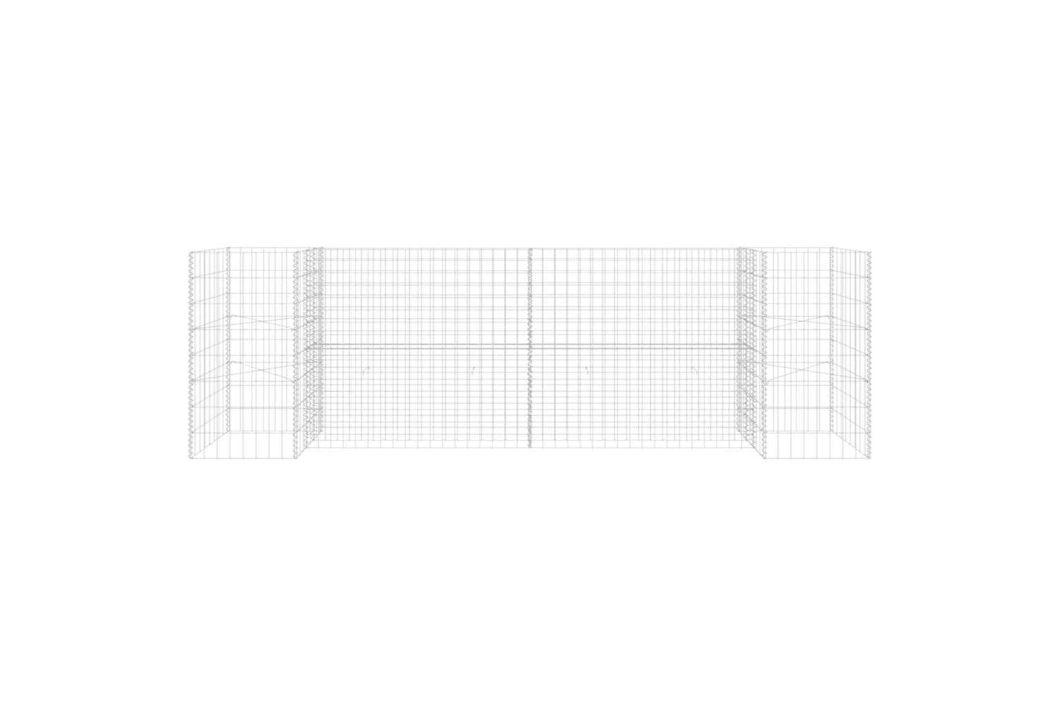 Vidaxl 145660 H-shaped Gabion Planter Steel Wire 260x40x80 Cm-2
