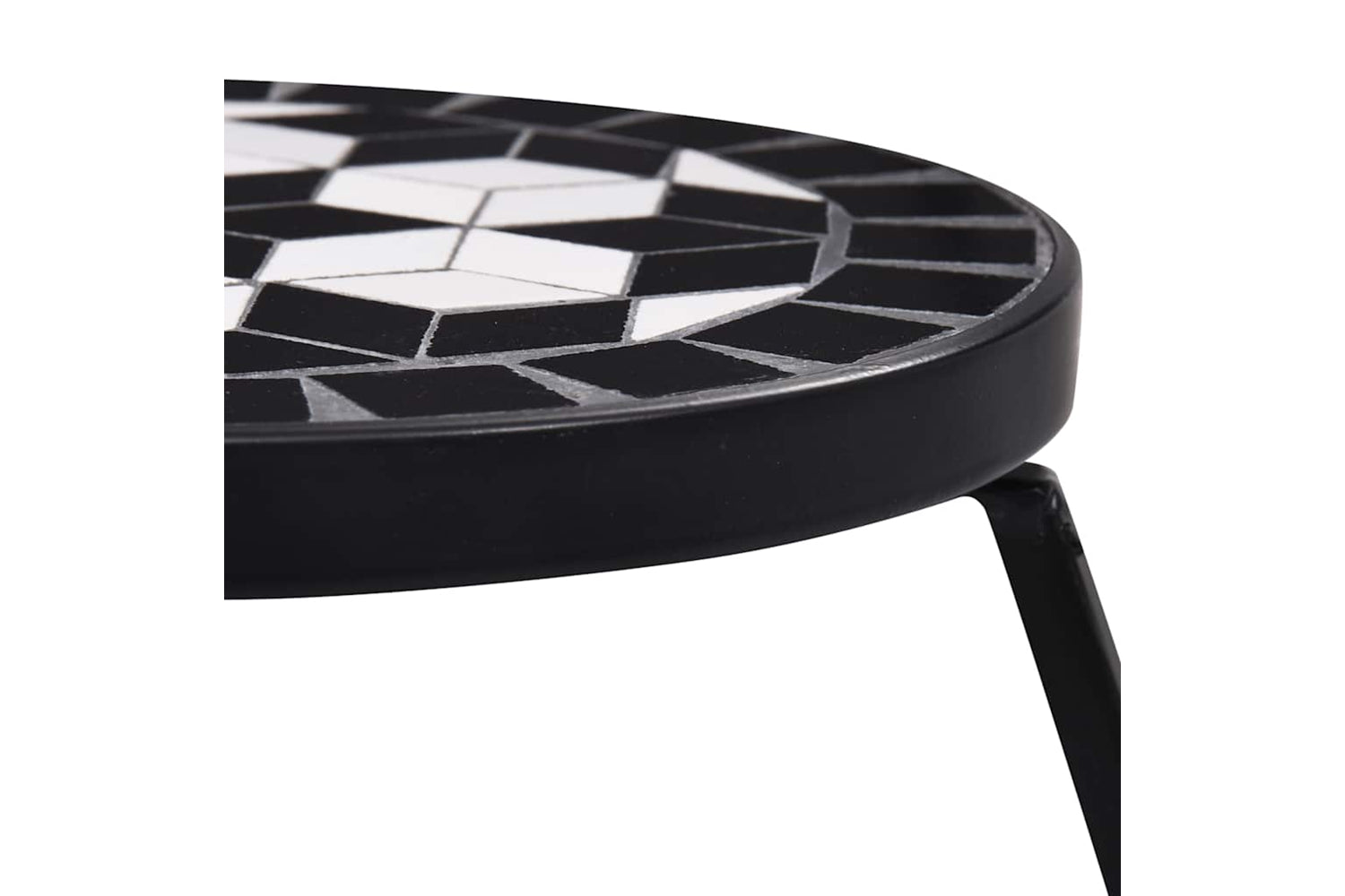 Vidaxl 46703 Mosaic Tables 3 Pcs Black And White Ceramic-4