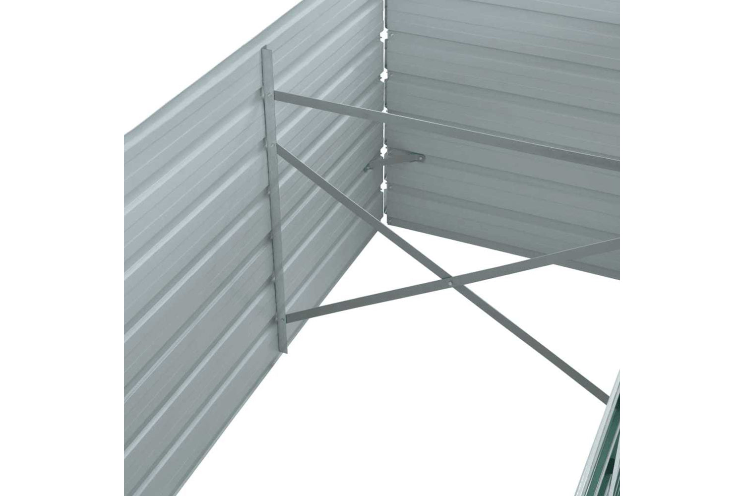 vidaXL 44841 Garden Raised Bed Galvanised Steel 240x80x77cm Green-5