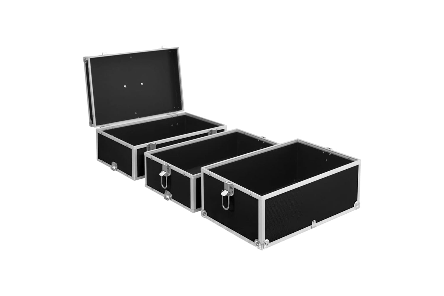 vidaXL 91840 Make-up Case 37x24x40cm Black Aluminium-6
