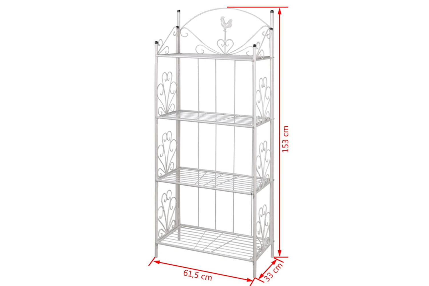 Vidaxl 40781 Plant Rack Square White-4