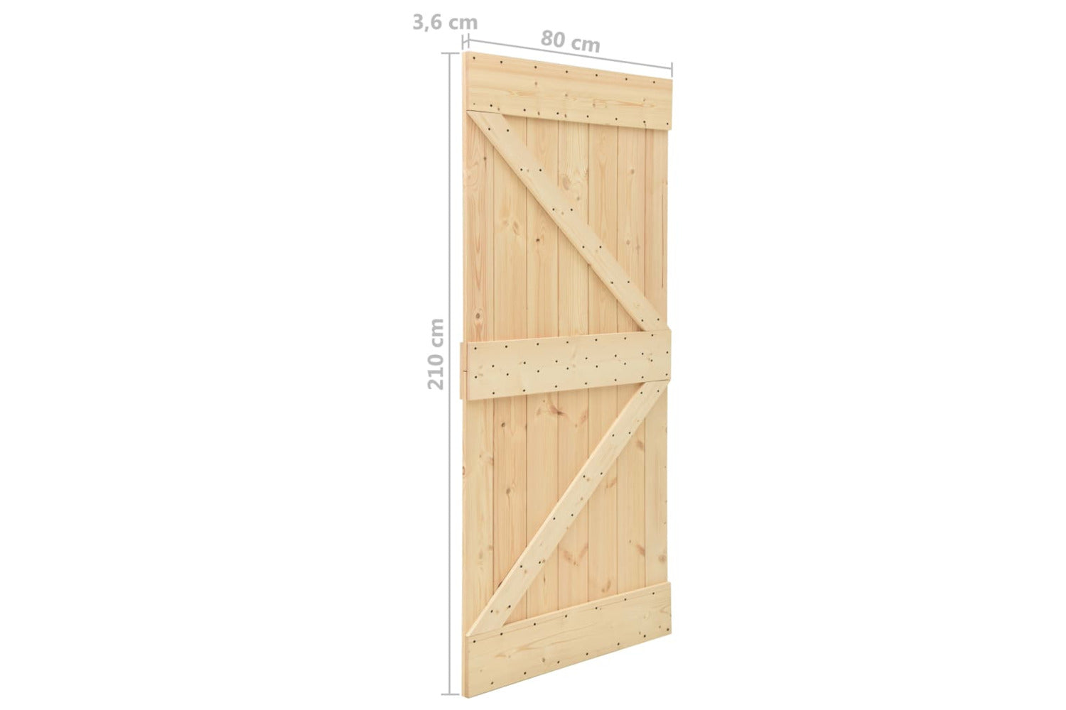 vidaXL 289107 Door 80x210cm Solid Pine Wood-6