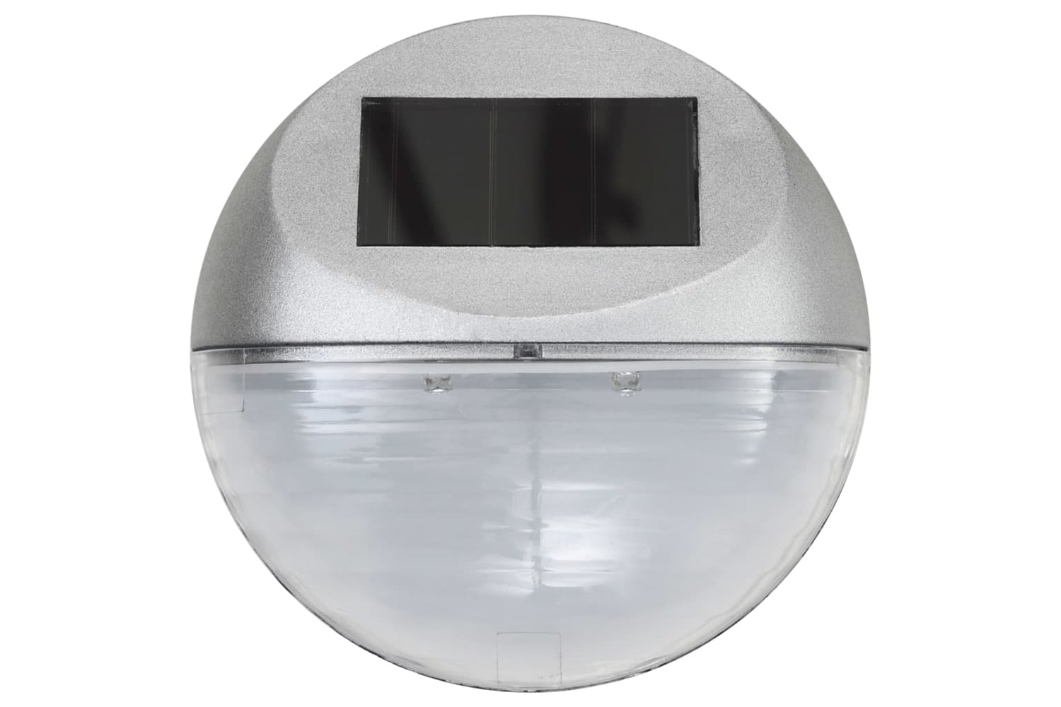 Vidaxl 277140 Outdoor Solar Wall Lamps Led 24 Pcs Round Silver-4