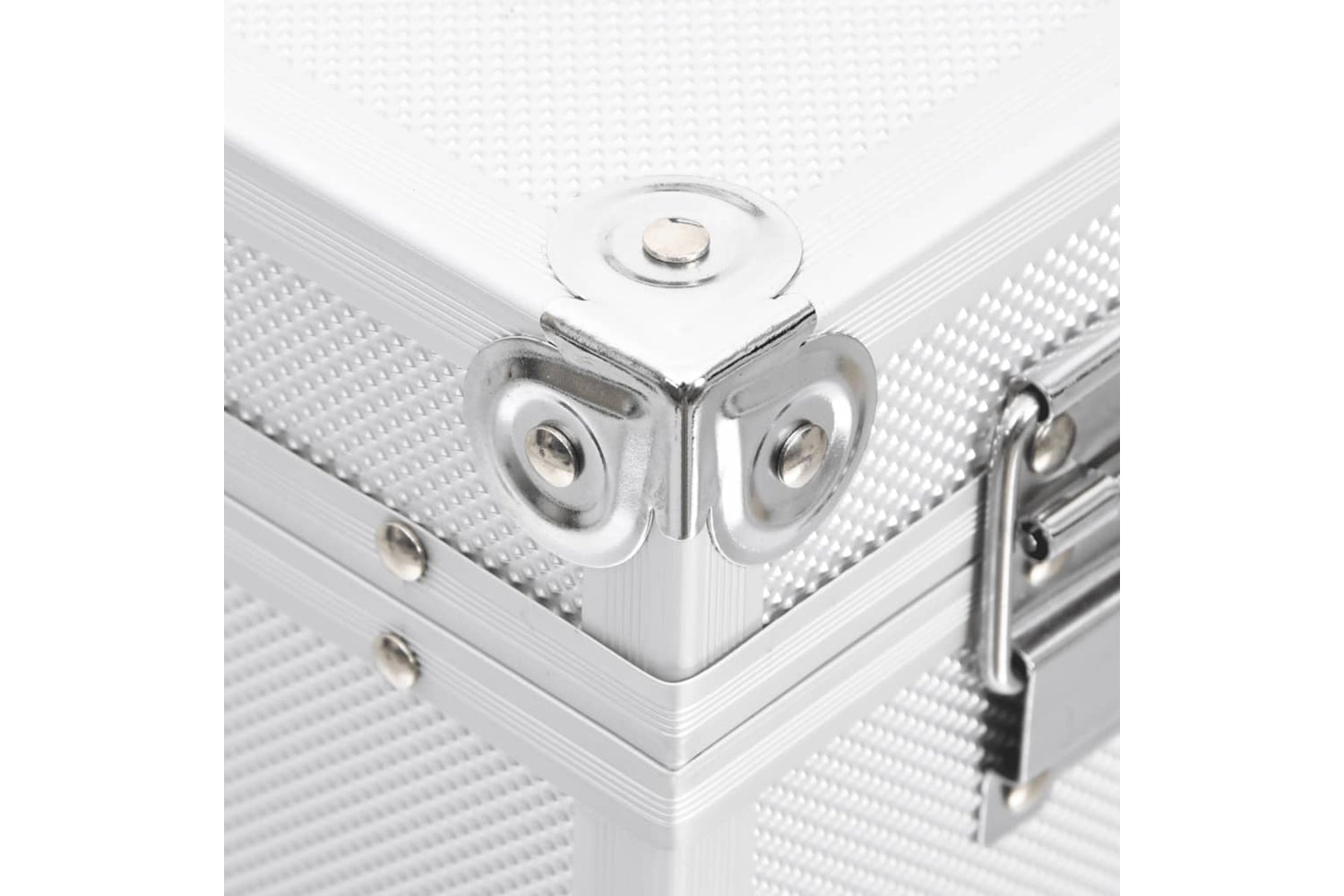 vidaXL 91839 Make-up Case 37x24x40cm Silver Aluminium-7