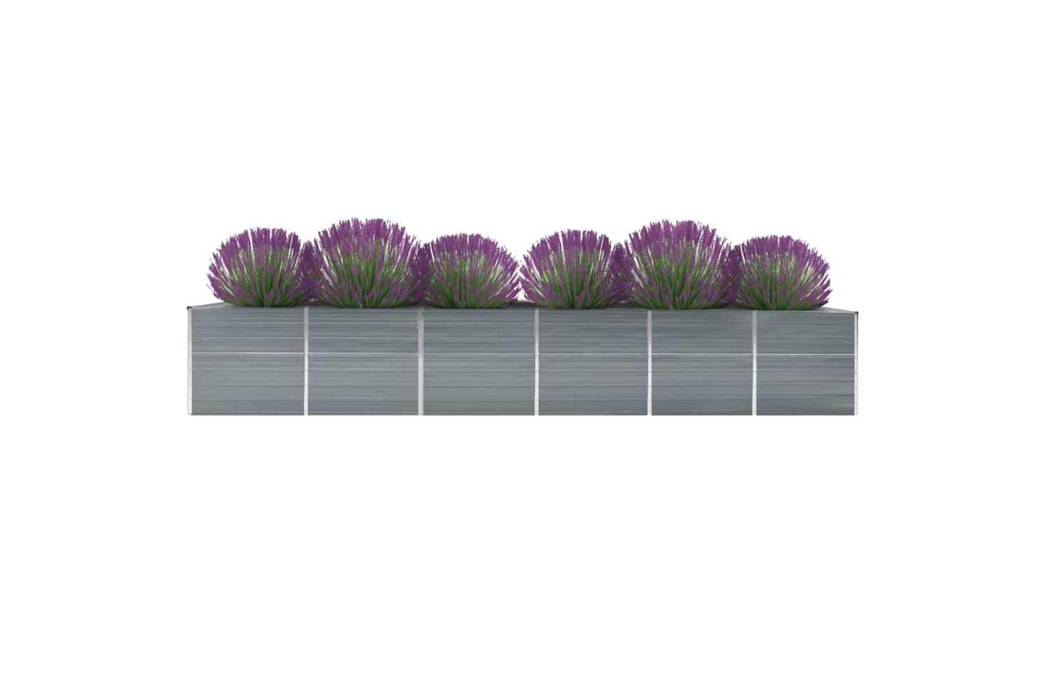 vidaXL 47068 Garden Raised Bed Galvanised Steel 480x80x77cm Grey-2