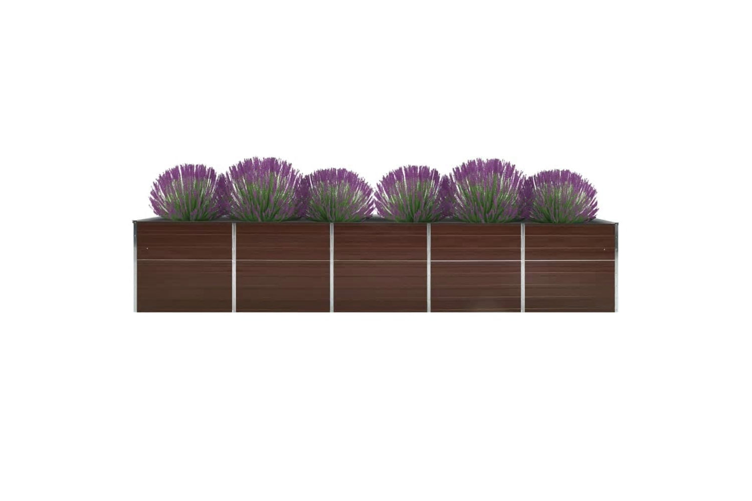 vidaXL 47058 Garden Raised Bed Galvanised Steel 400x80x45cm Brown-2