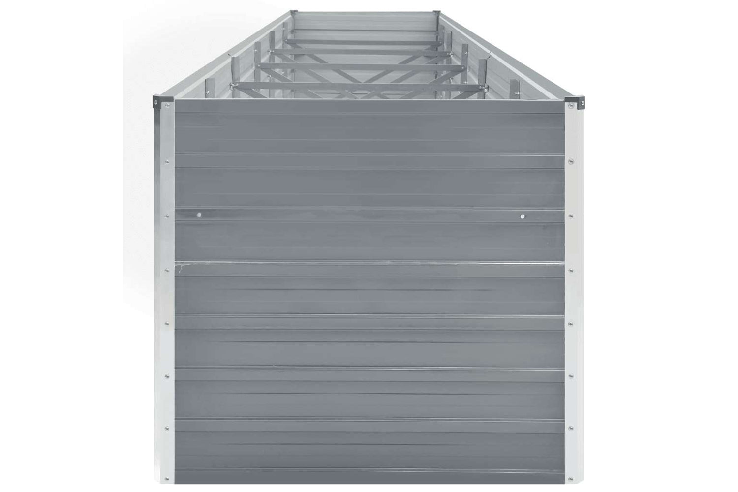 vidaXL 47068 Garden Raised Bed Galvanised Steel 480x80x77cm Grey-4