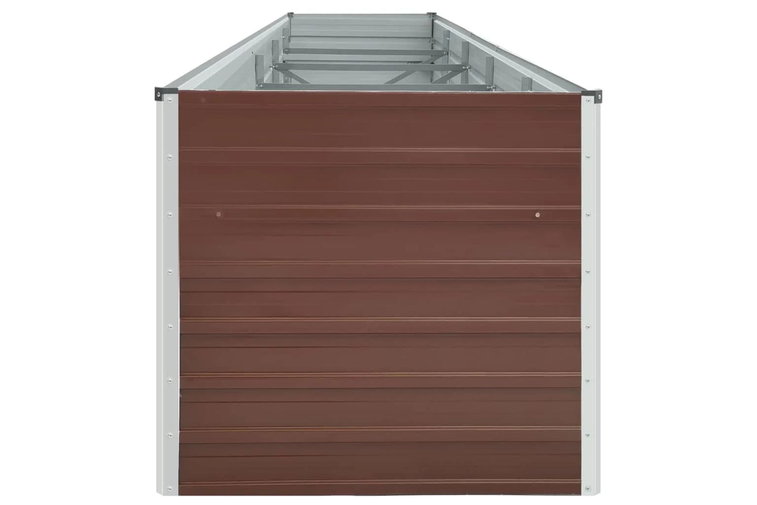 vidaXL 47058 Garden Raised Bed Galvanised Steel 400x80x45cm Brown-4