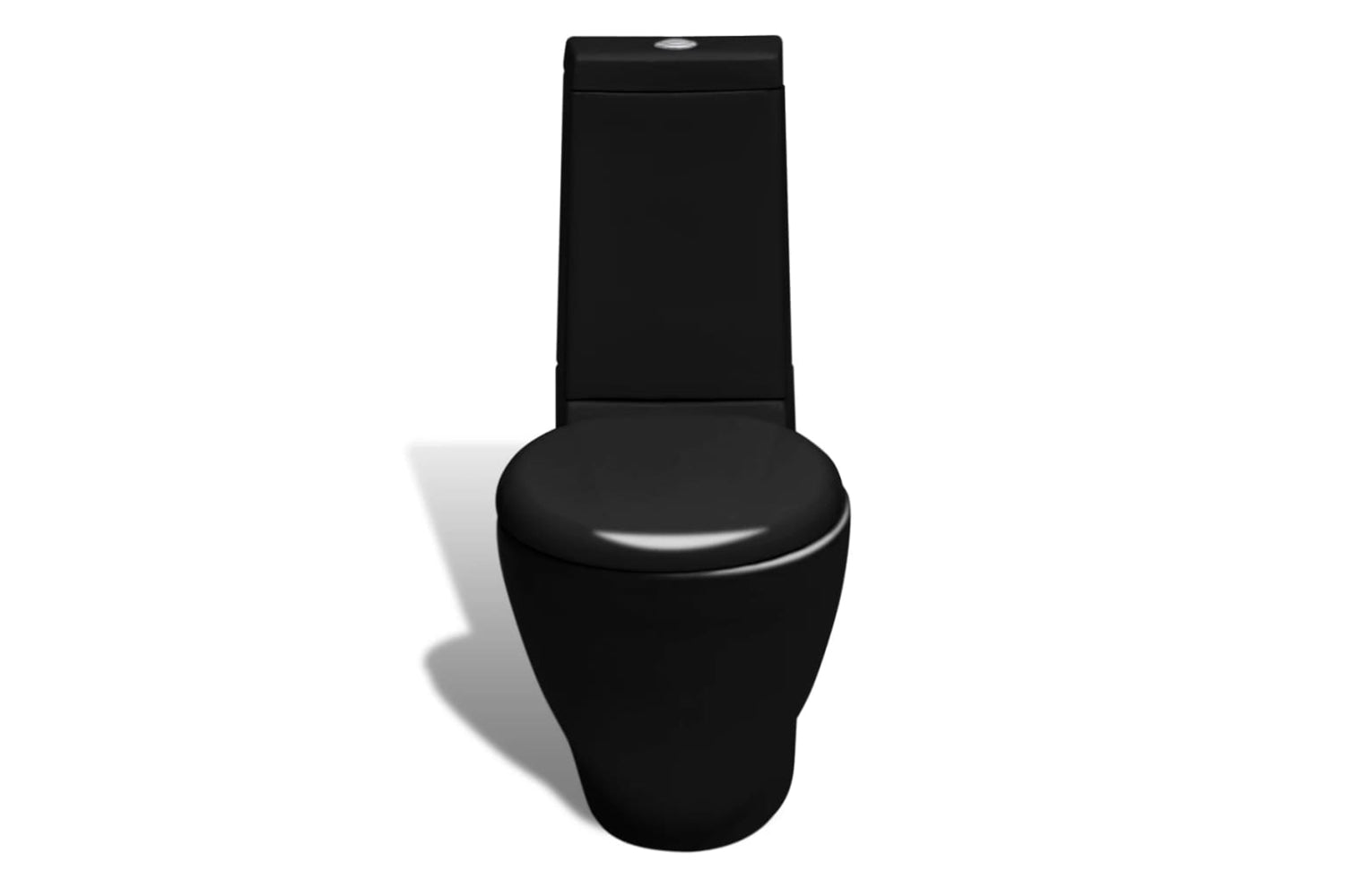 Vidaxl 270567 Black Ceramic Toilet & Bidet Set-8