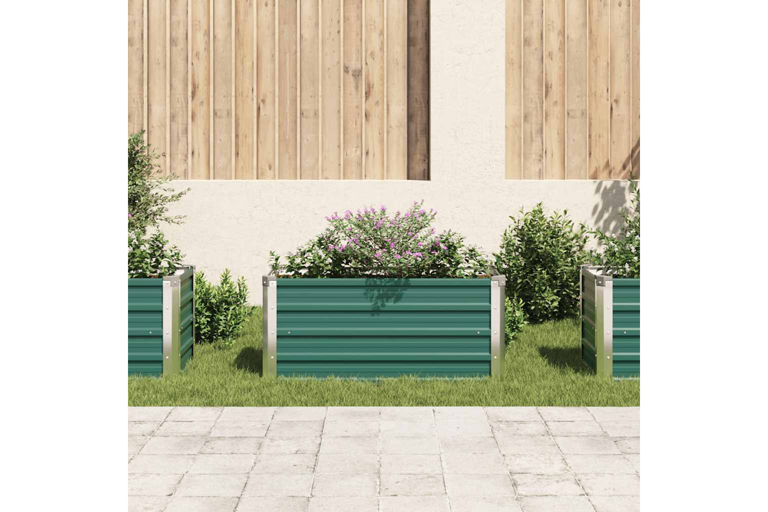 Vidaxl Garden Raised Bed Galvanised Steel 100x40x45 Cm Green-2