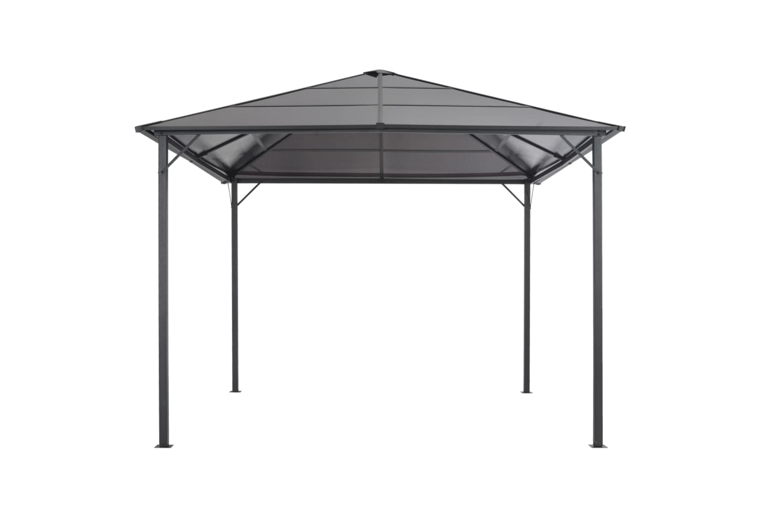 Vidaxl 44641 Gazebo With Roof Aluminium 3x3 M Black-2