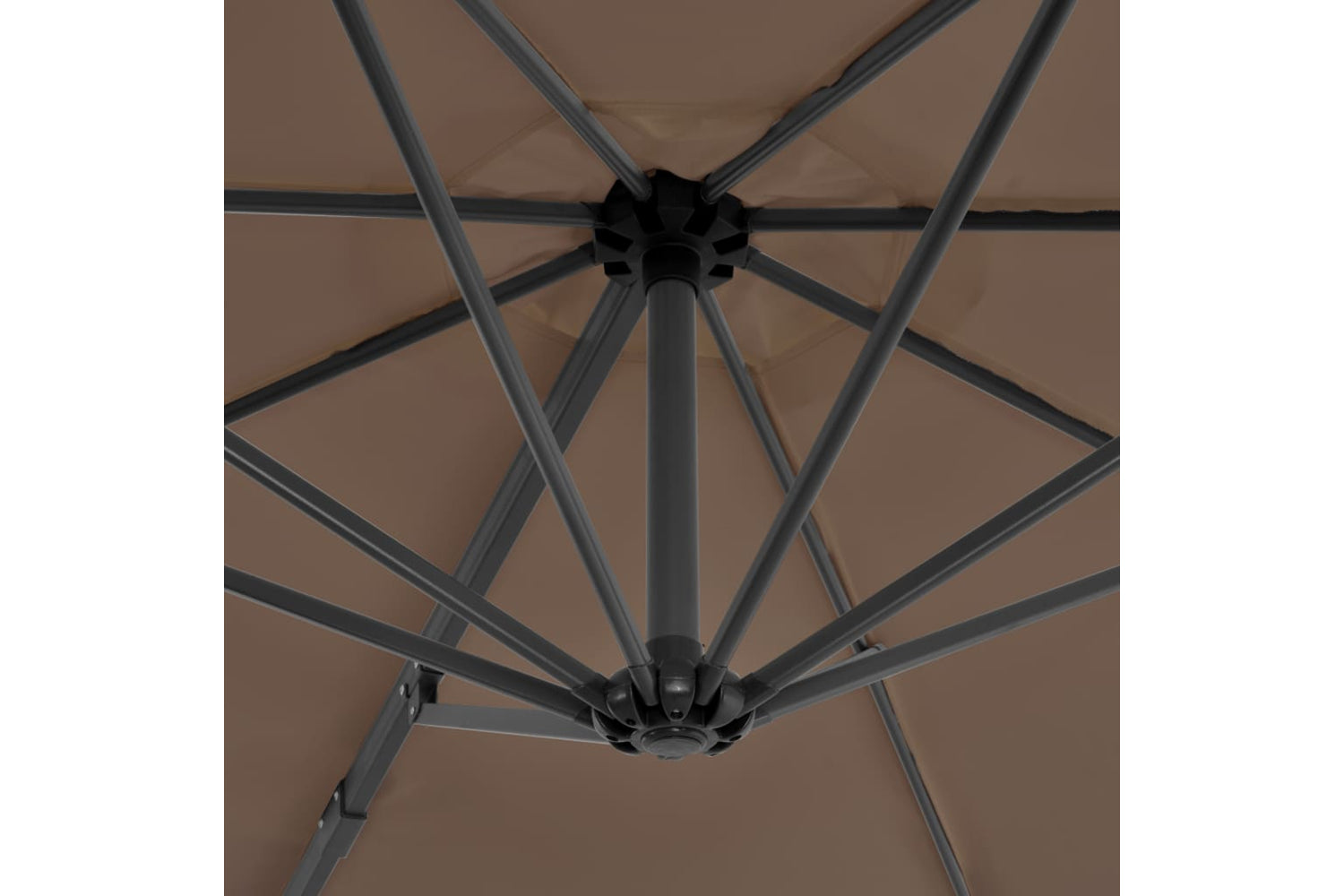vidaXL 44623 Cantilever Umbrella With Aluminium Pole Taupe 300cm-5