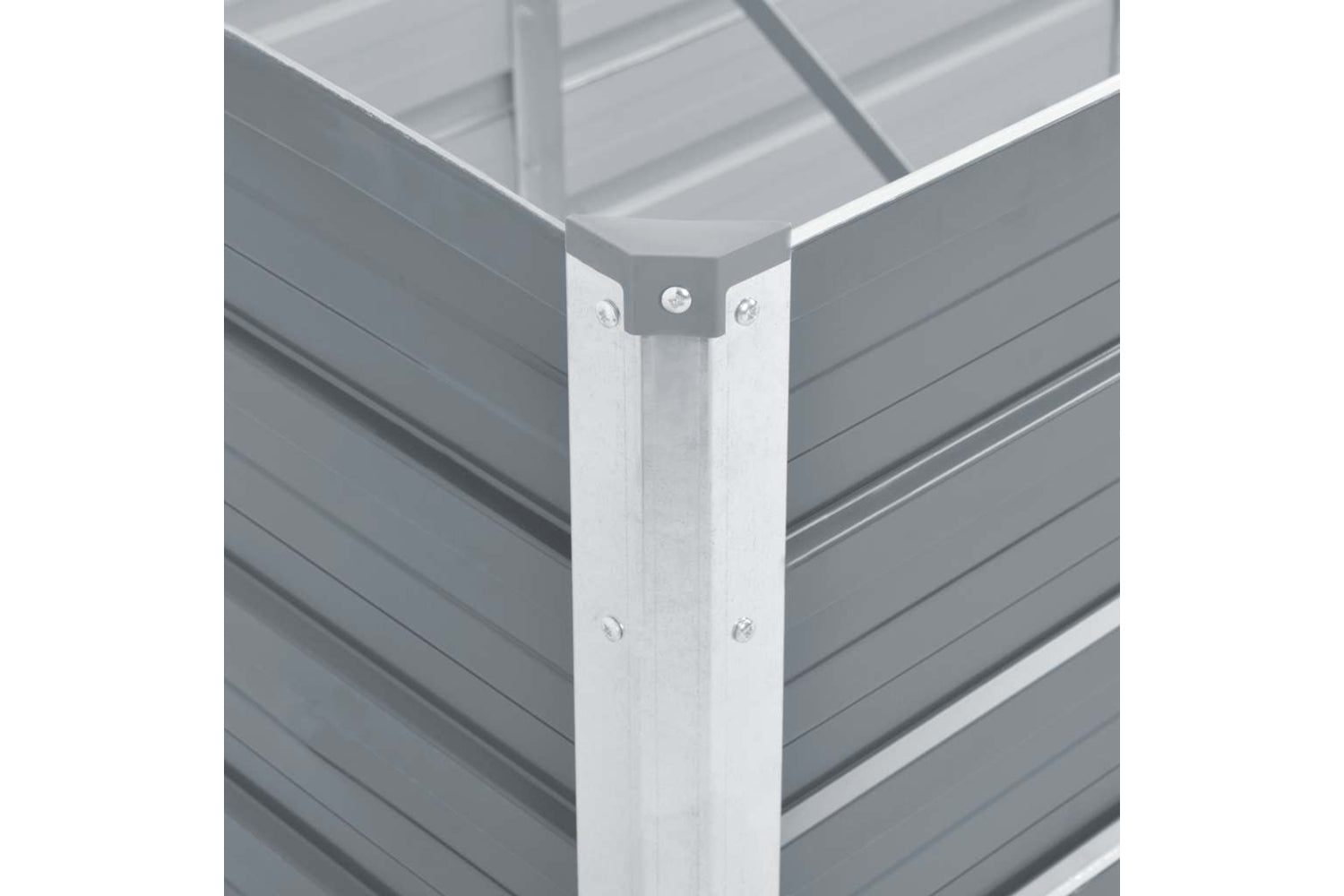 Vidaxl Garden Raised Bed Galvanised Steel 129x129x77 Cm Grey-6