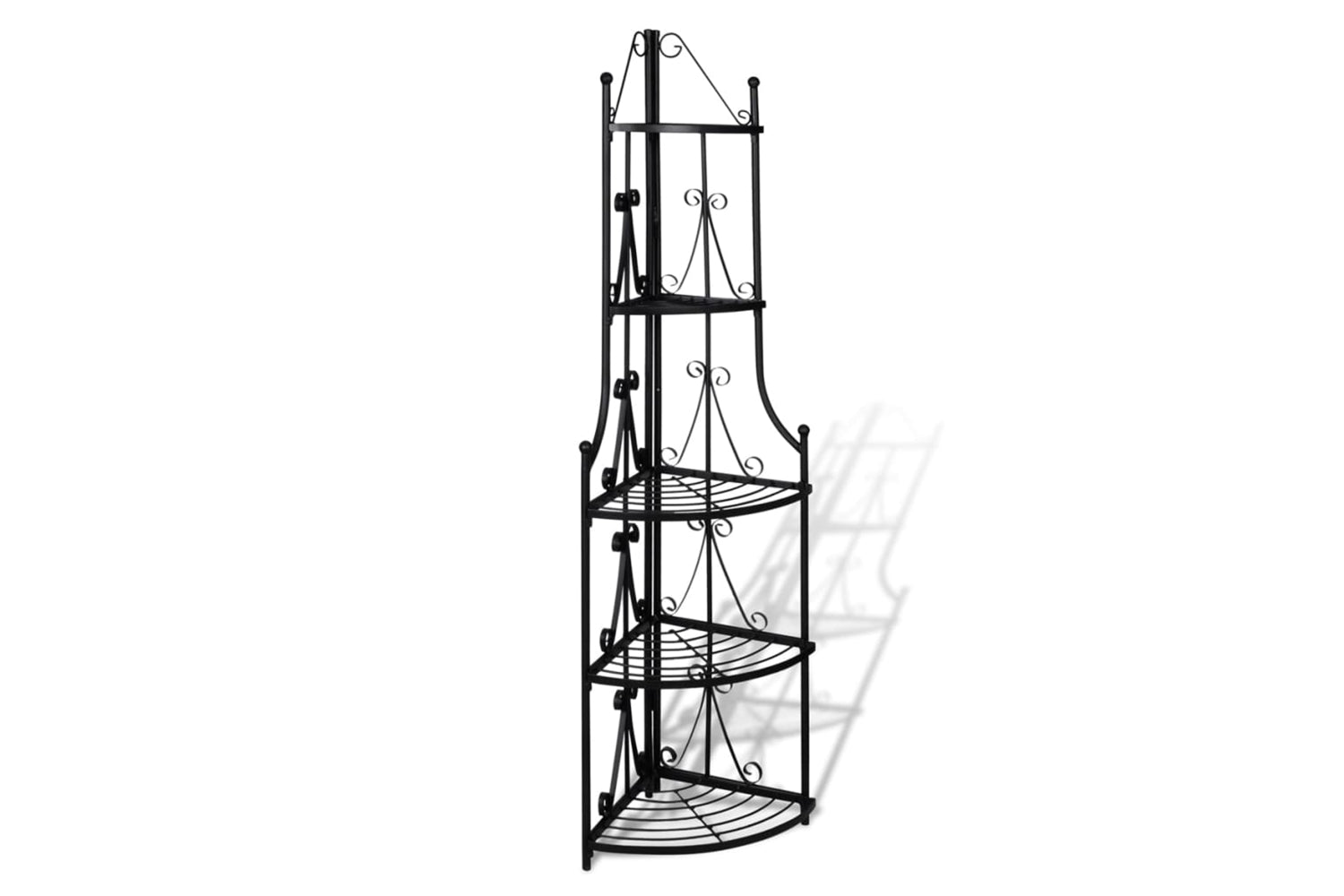 Vidaxl 40782 Corner Plant Rack Black-2