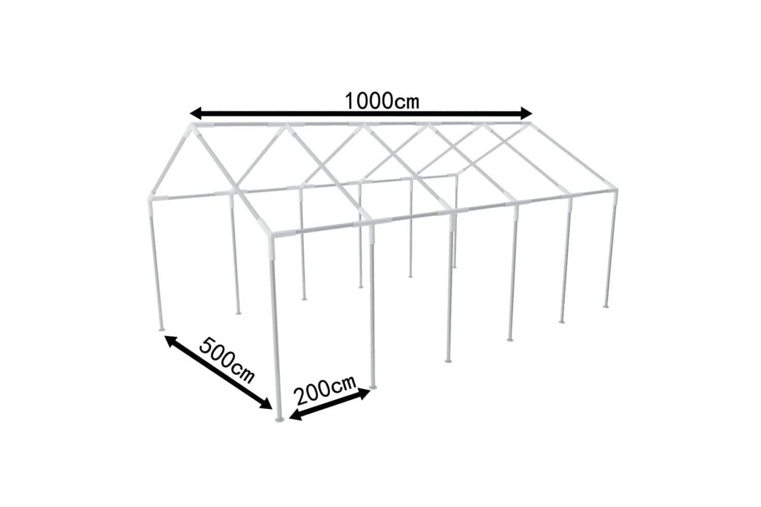 Vidaxl 40153 Steel Frame For Party Tent 10 X 5 M 78 Kg-2