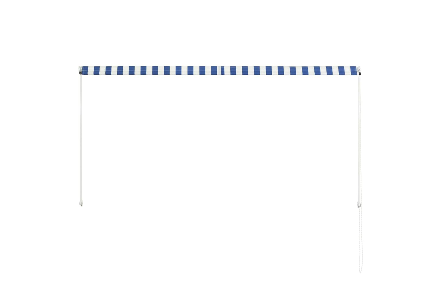 Vidaxl Retractable Awning 250x150 Cm Blue And White-4