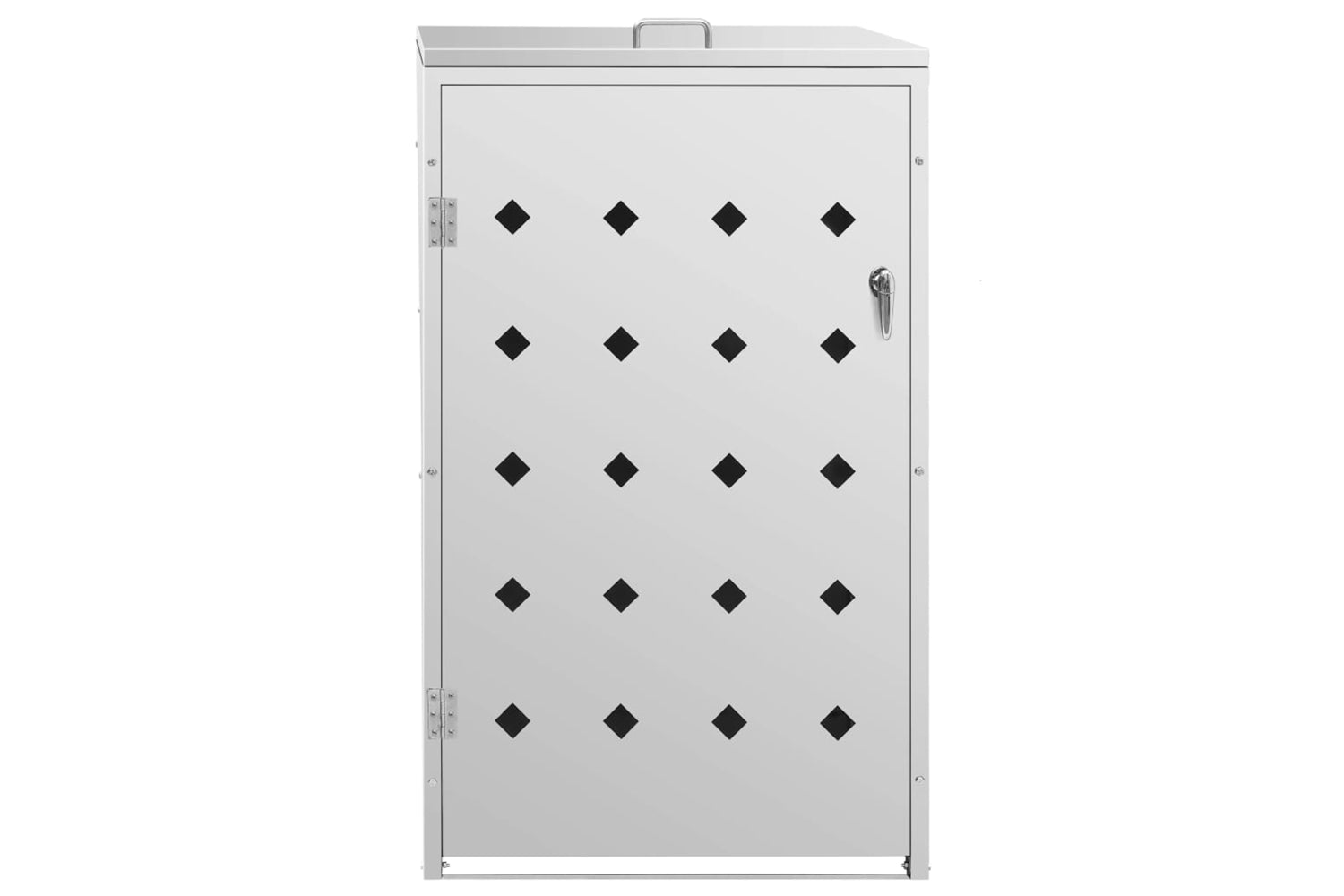 Vidaxl 145379 Single Wheelie Bin Shed 240 L Stainless Steel-2
