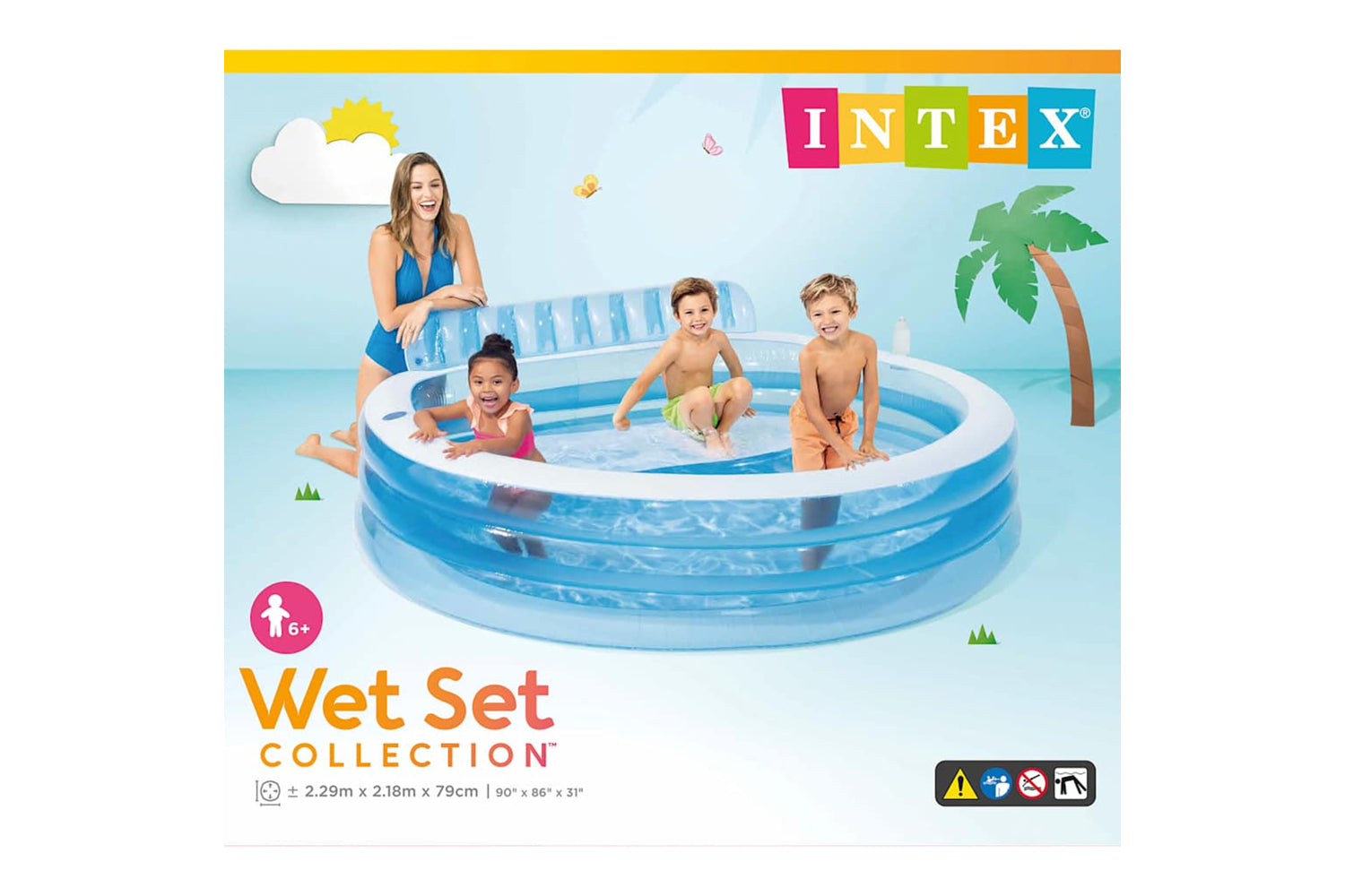 Intex 91527 Intex Swim Center Inflatable Pool Family Lounge Pool 57190np-6