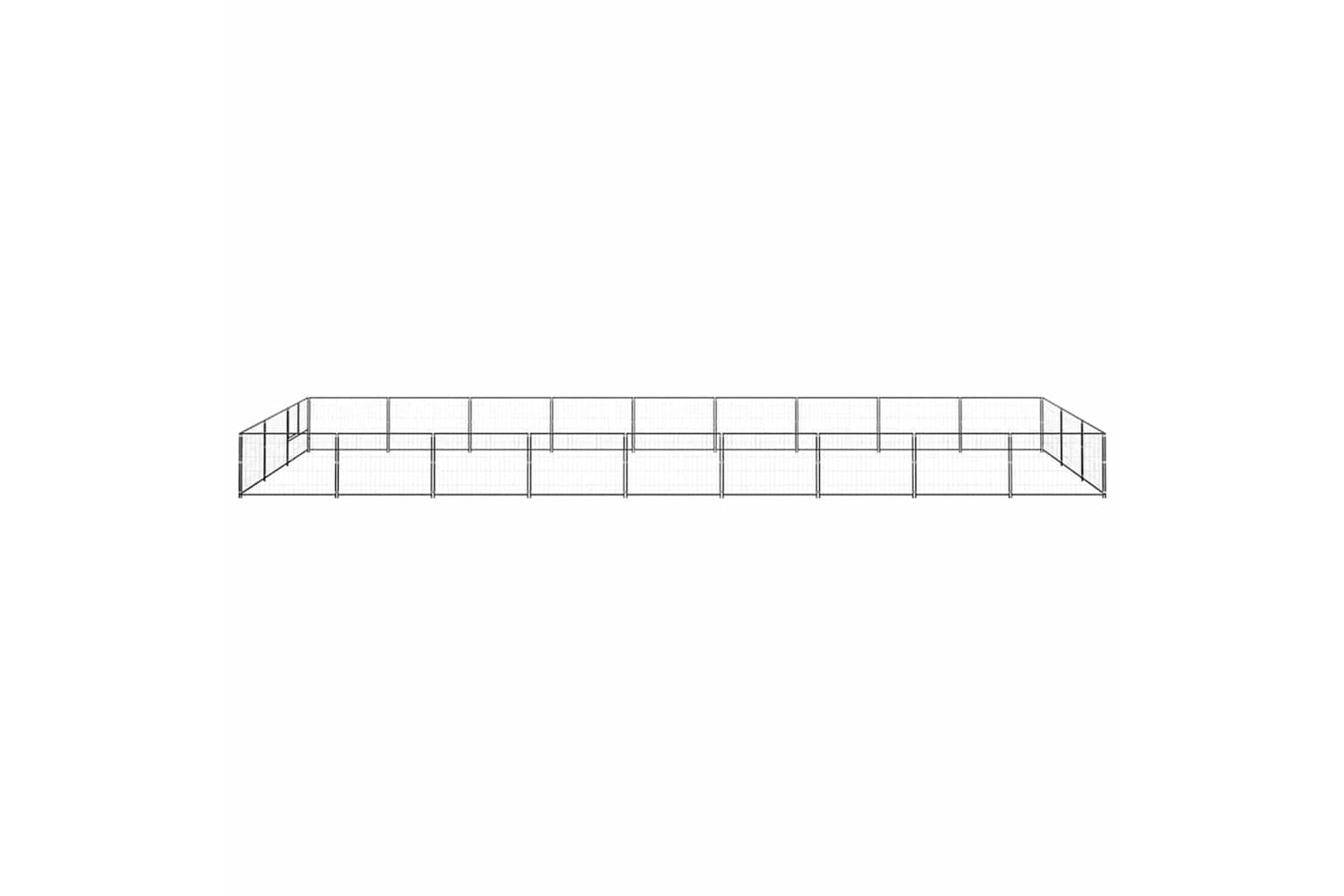 Vidaxl 3082133 Dog Kennel Black 27 M2 Steel-3