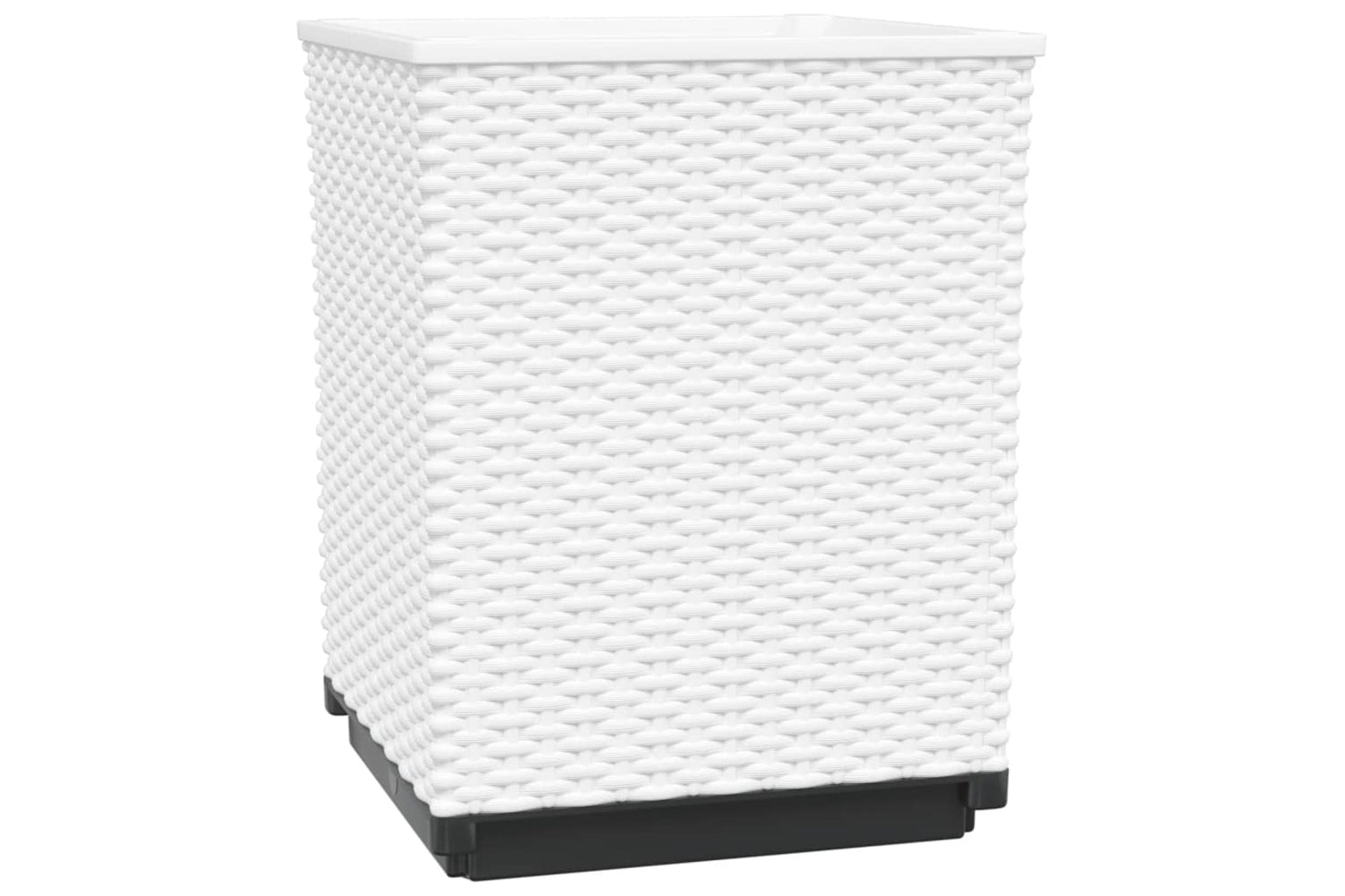 vidaXL 364188 Planters 4 Pcs White 30x30x37cm Polypropylene-3