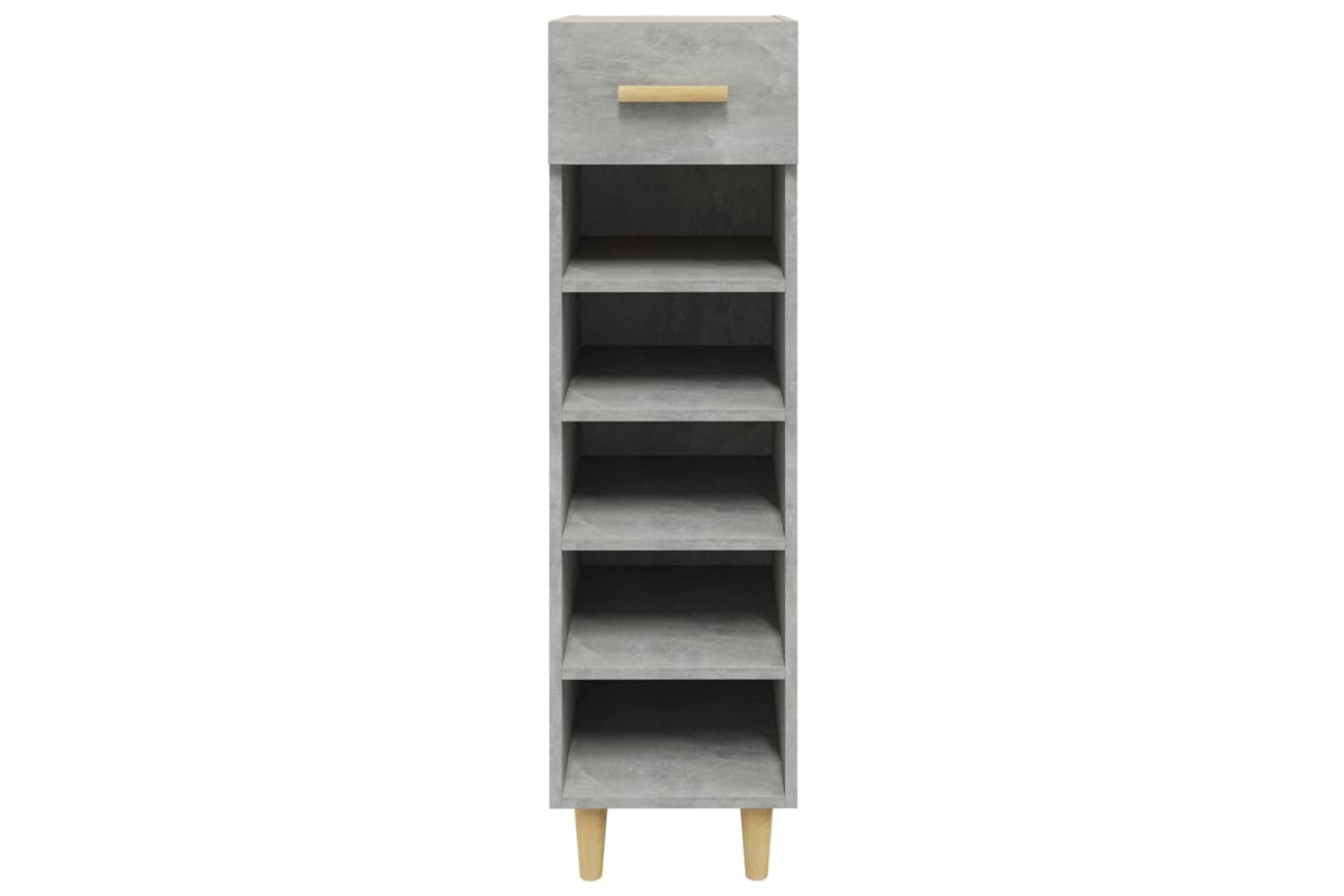 vidaXL 812802 Shoe Cabinet Concrete Grey 30x35x105cm Engineered Wood-3