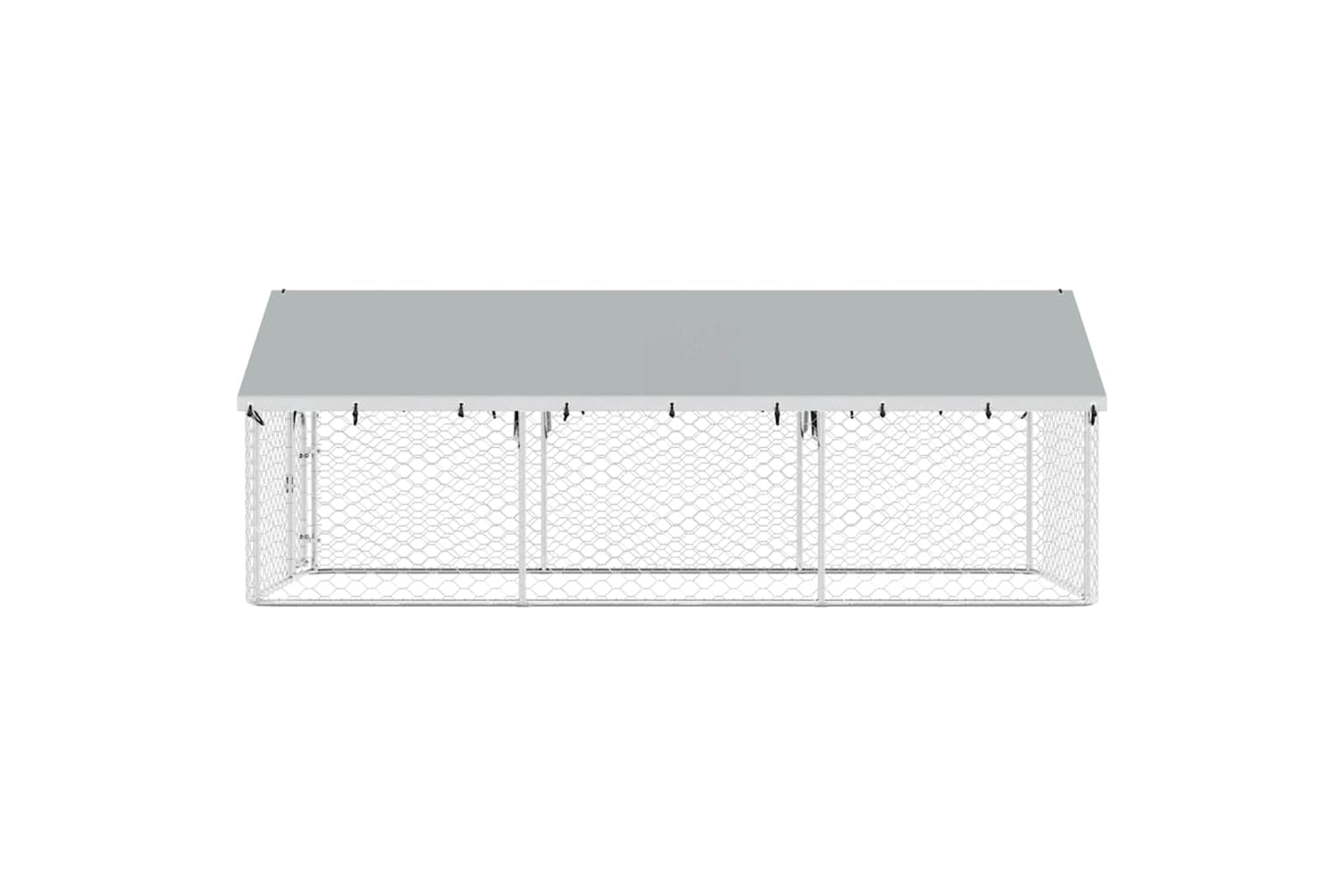 Vidaxl Outdoor Dog Kennel With Roof 400x200x150 Cm-7