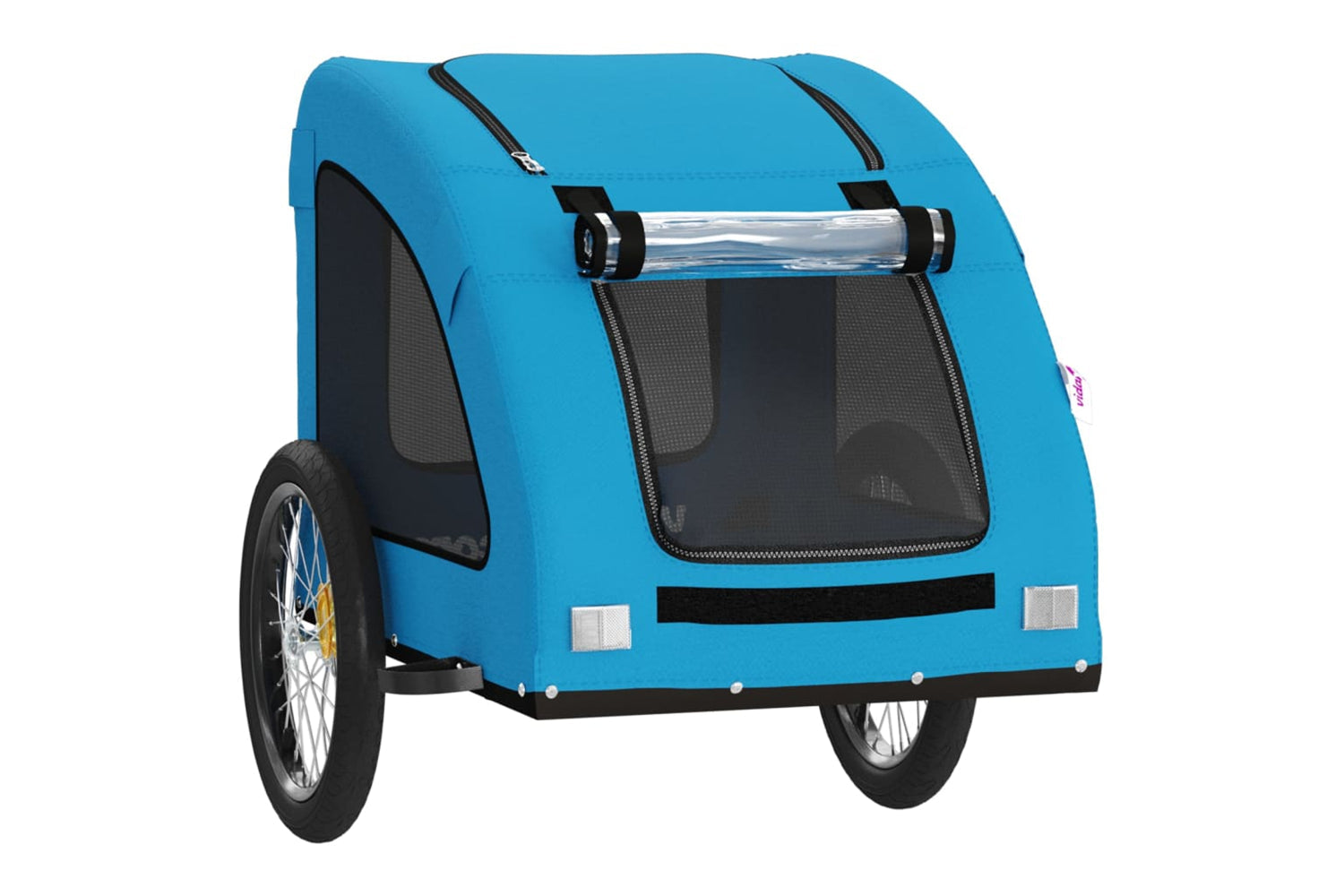 Vidaxl 93967 Pet Bike Trailer Blue Oxford Fabric And Iron-4