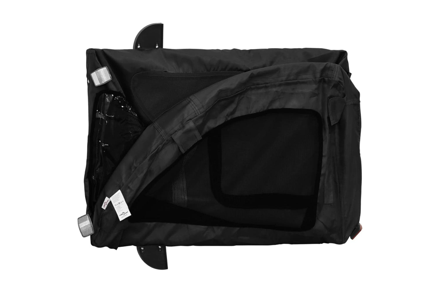 Vidaxl 93968 Pet Bike Trailer Black Oxford Fabric And Iron-8